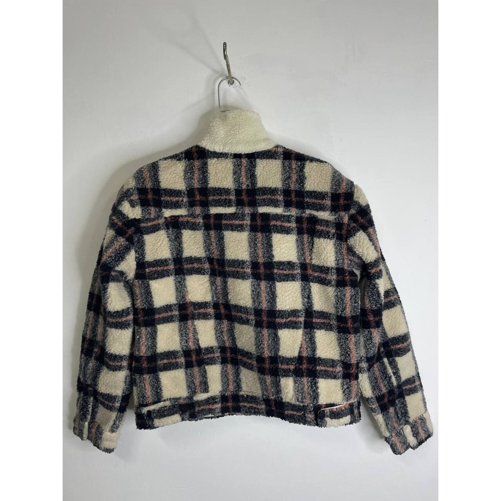 Levi's Vintage Levi’s Sherpa Plaid Fleece Jacket Cream Black Size S Size S / US 4 / IT 40 - 6 Thumbnail