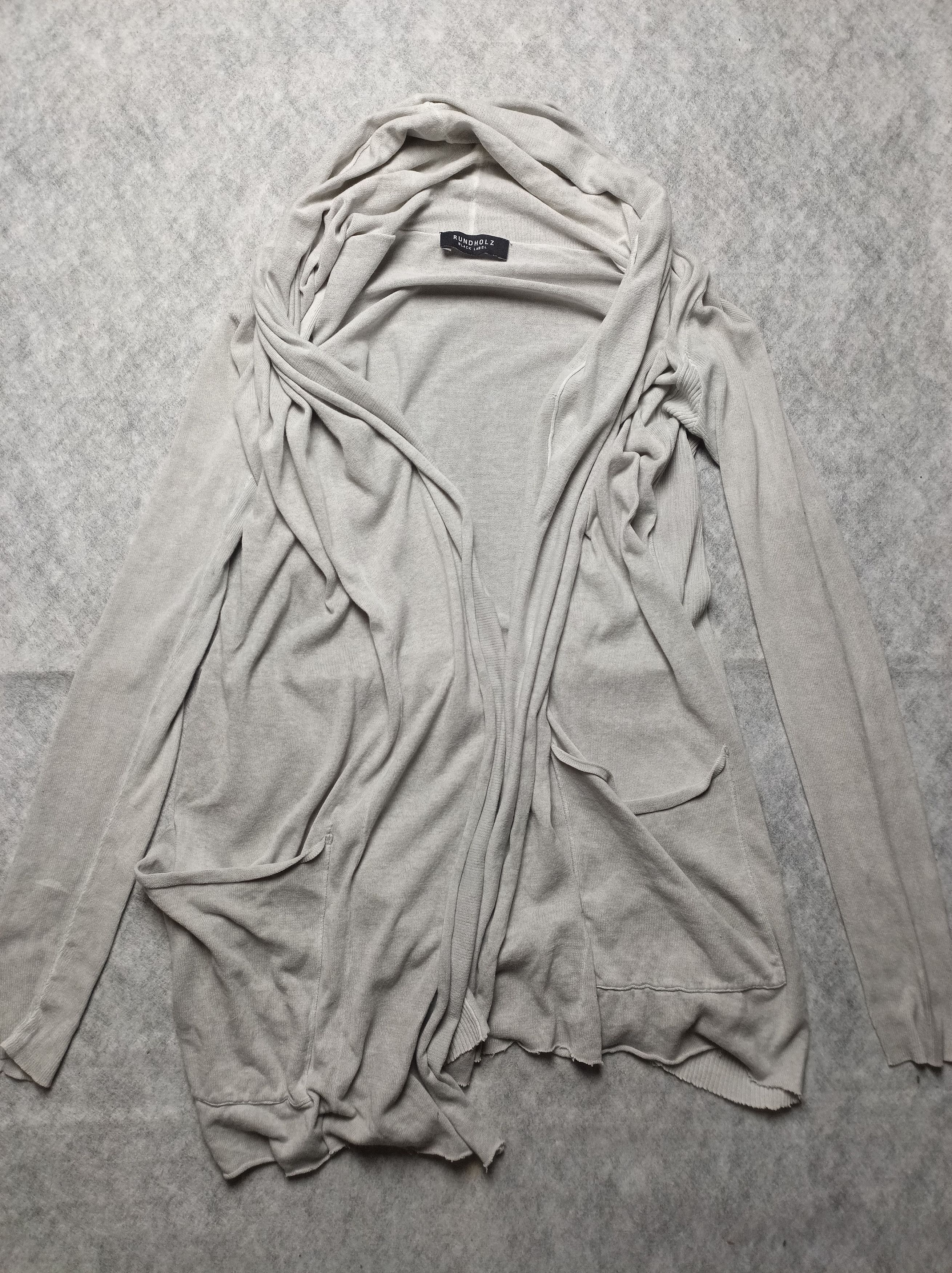 Rundholz RUNDHOLZ Black Label Gray Open Asymmetric Cardigan Size L / US 10 / IT 46 - 5 Thumbnail
