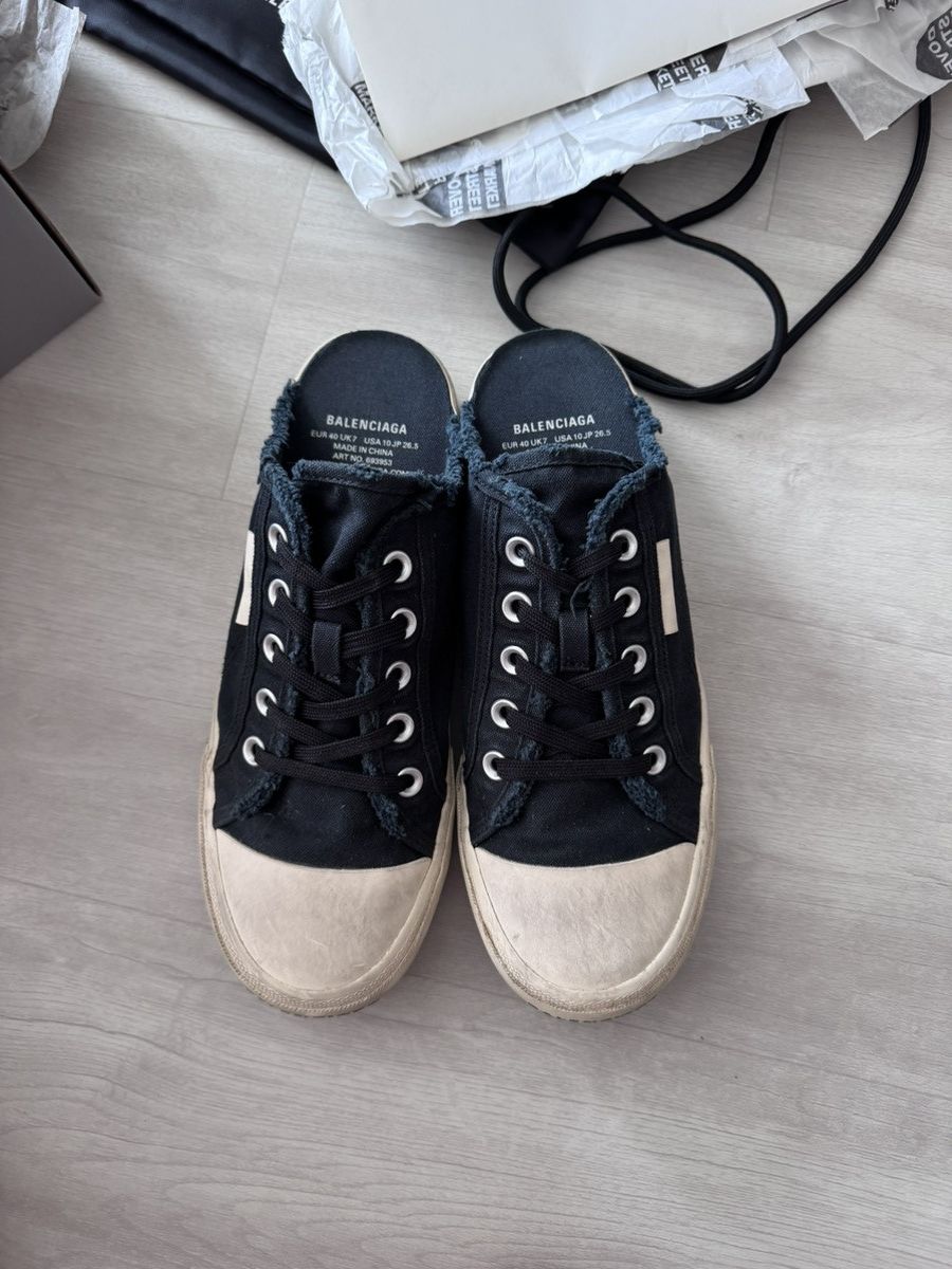 Balenciaga PARIS SLIP ON MULES Size US 7 / EU 40 - 2 Thumbnail