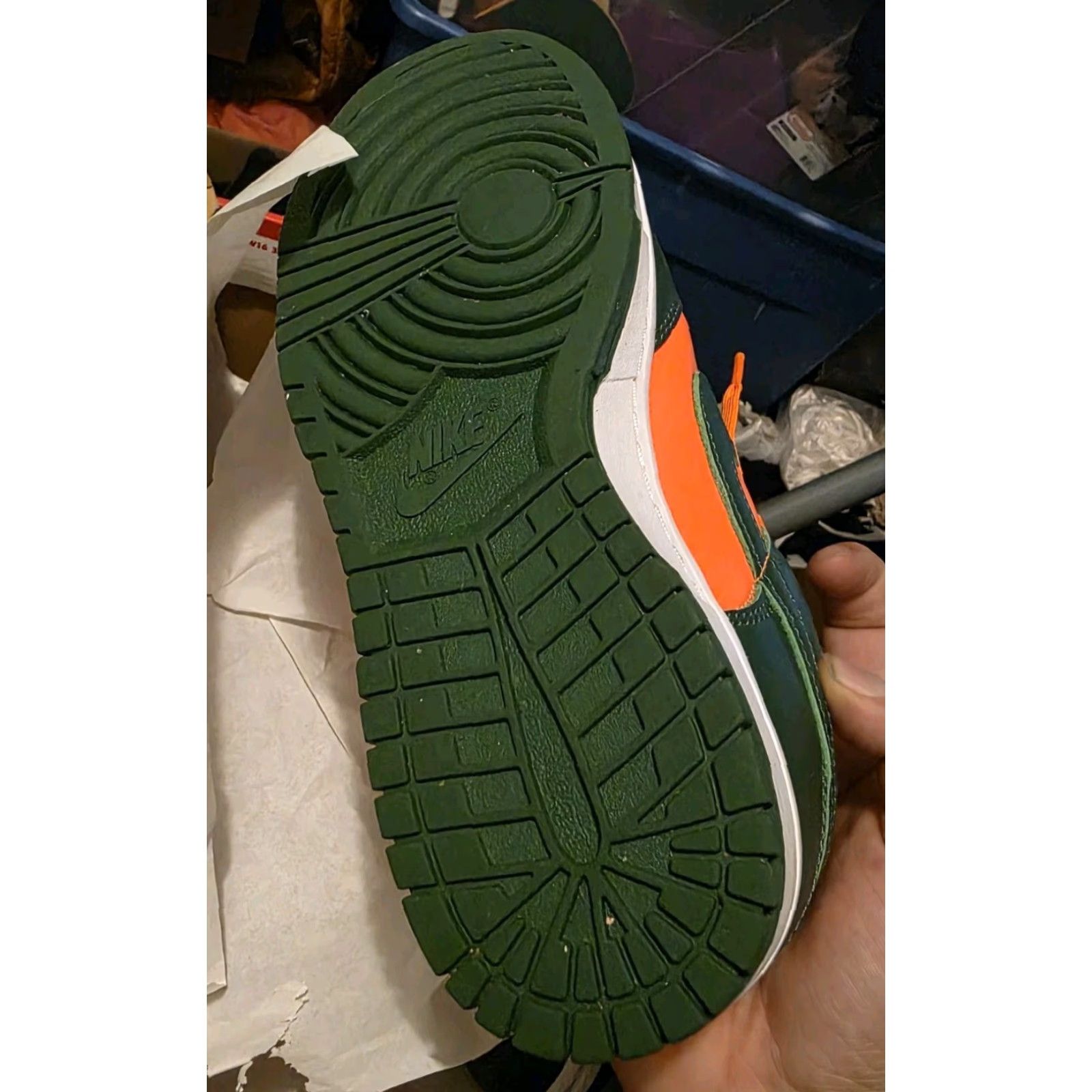 Nike **Nike Dunk Low Green 2022 Authentic Size 8.5 Miami Hurricanes** User: Nike Dunk Low Green 2022 Authentic Size 8.5 Miami Hurricanes Size US 9 / EU 42 - 3 Thumbnail