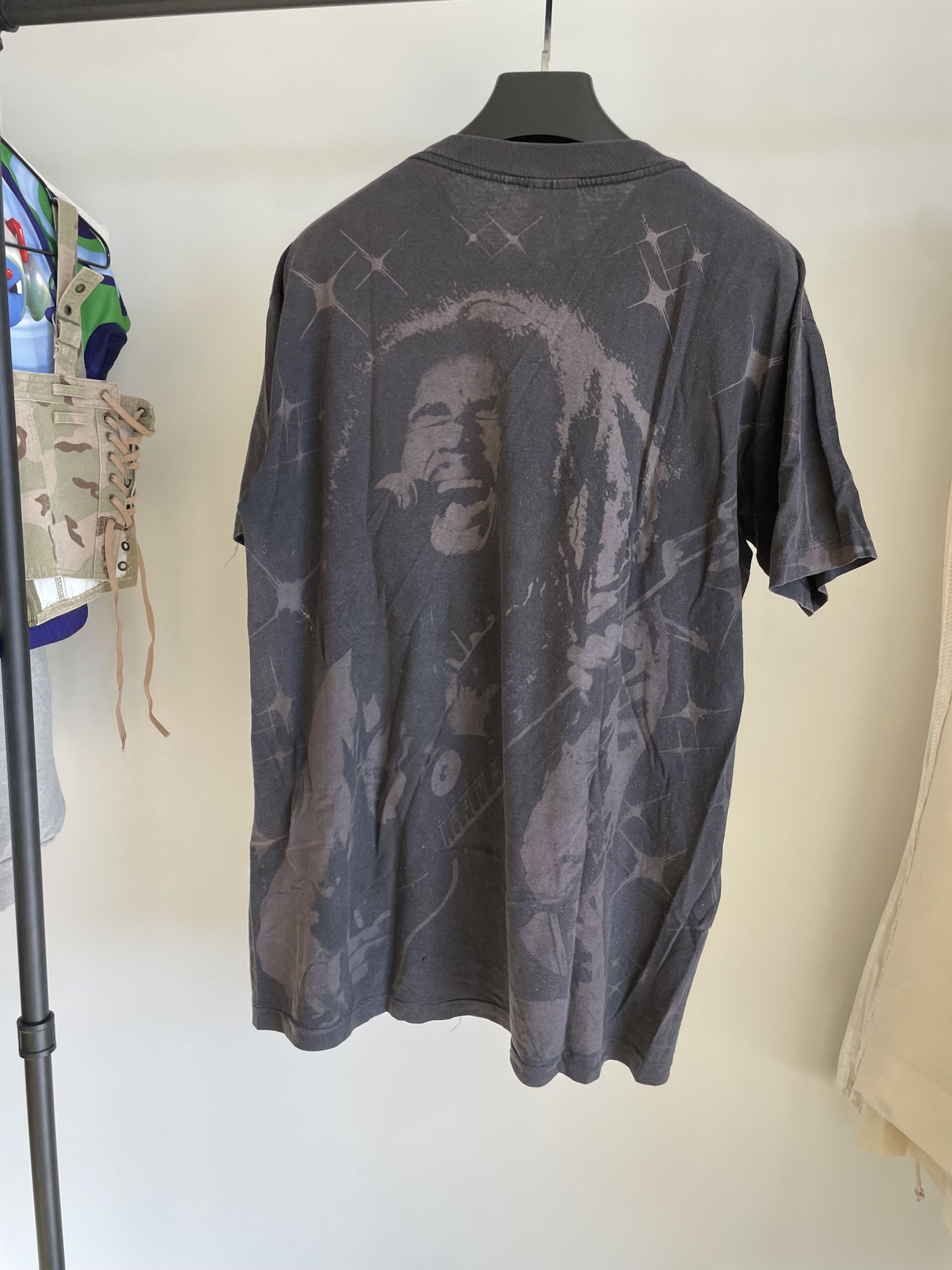 Band Tees × Bob Marley Bob Marley 90s Full Graphic Print Shirt Size US L / EU 52-54 / 3 - 4 Thumbnail