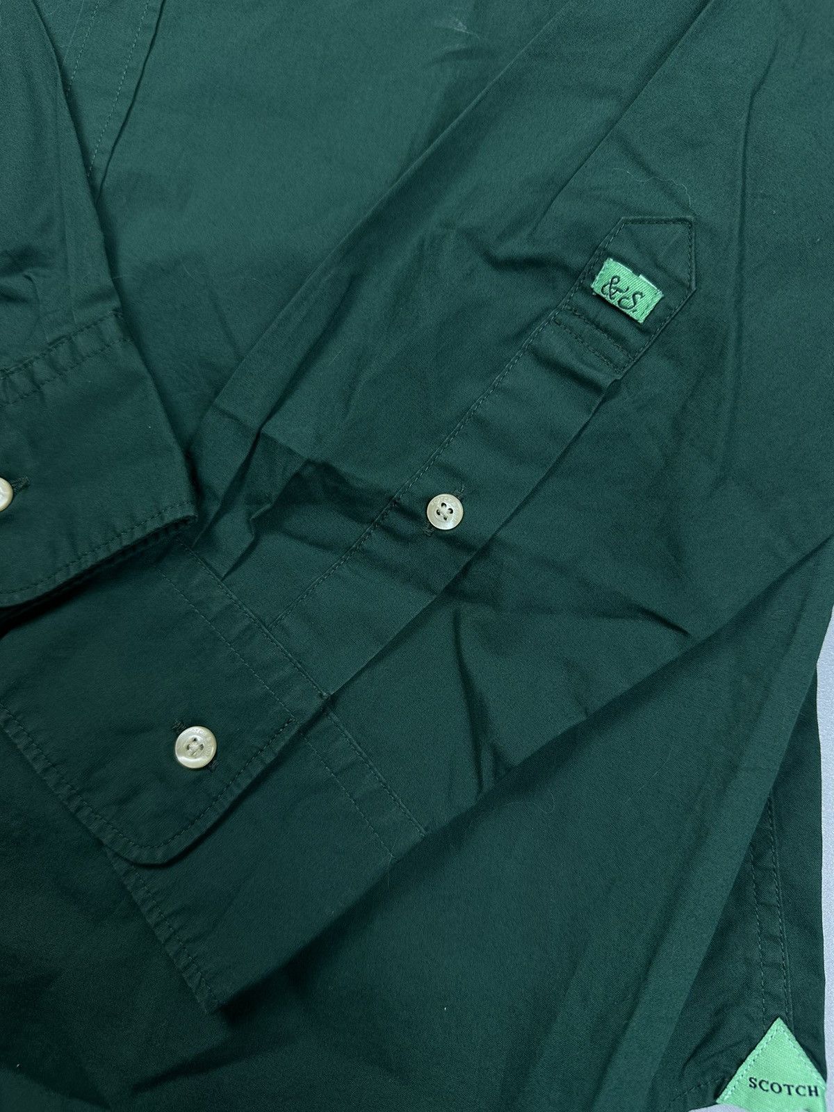 Scotch & Soda Emerald Green Button shirt by Scotch&soda Size US M / EU 48-50 / 2 - 6 Thumbnail