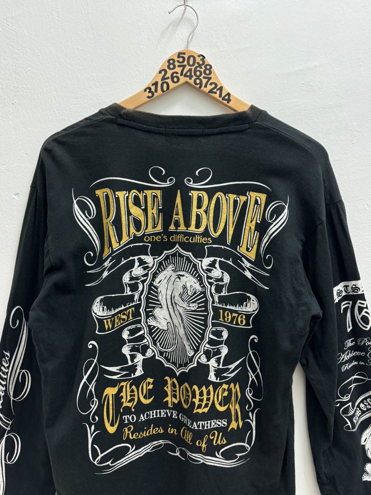 Japanese Brand RISE ABOVE ONE DIFFICULTIES TO ARCHIEVE GREATNESS TEE Size US M / EU 48-50 / 2 - 5 Thumbnail