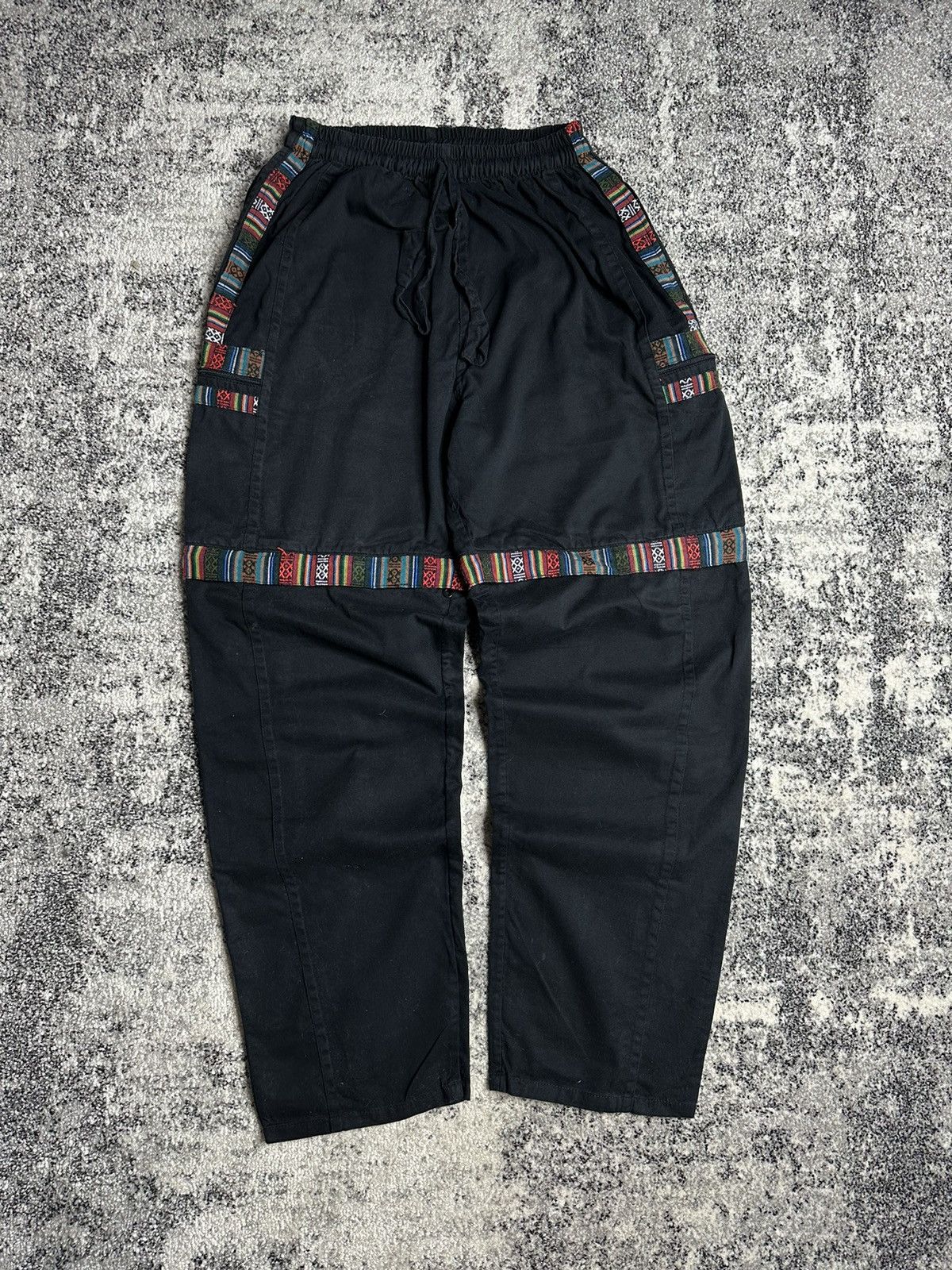 Vintage Vintage StreetWear Japan Style 2 in 1 Pants Shorts Y2k Rare Size US 33 - 1 Thumbnail