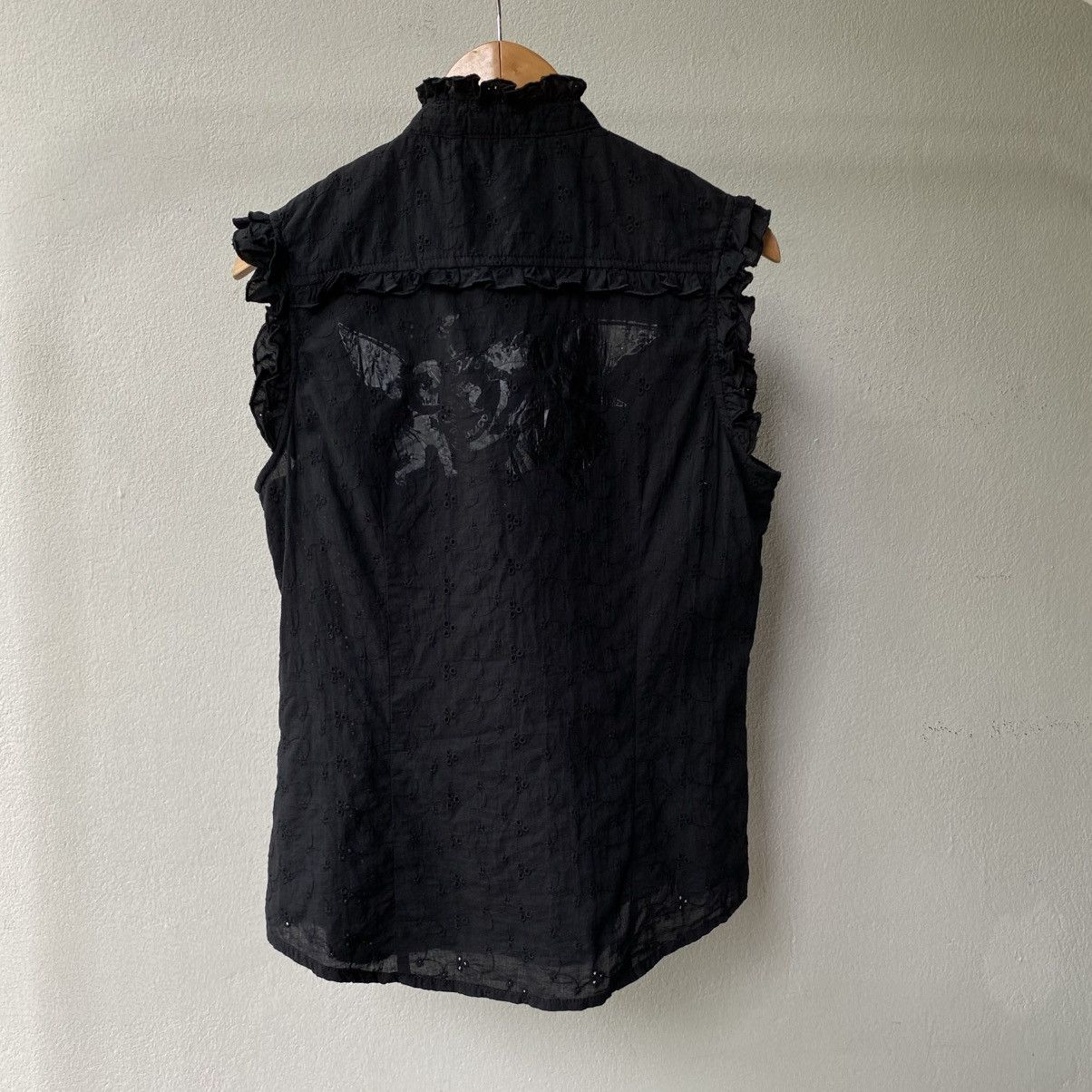 Japanese Brand Parasuco Denim Legend Y2K Punk Sleeveless fitted top Size S / US 4 / IT 40 - 5 Thumbnail