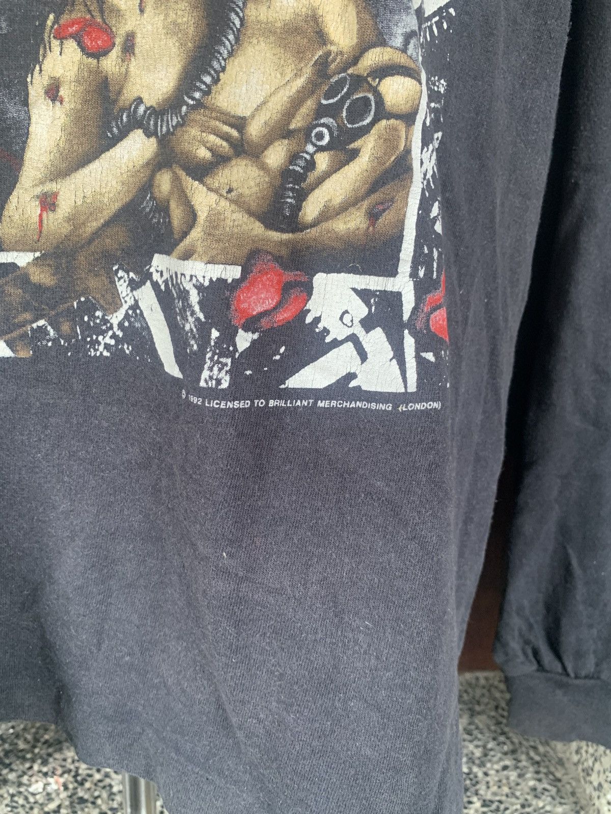 Band Tees Vintage 90s Napalm Death English Grindcore Band Tour T shirt Size US XL / EU 56 / 4 - 3 Thumbnail