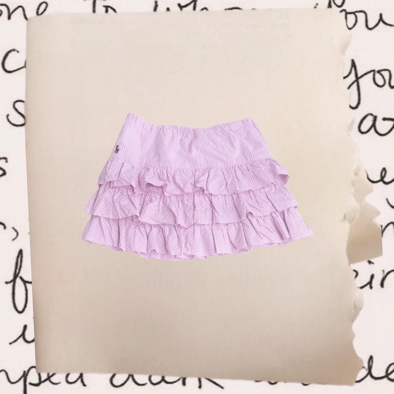 Ralph Lauren vintage striped ruffled tiered micro mini skirt Size 25" / US 0 / IT 36 - 1 Thumbnail