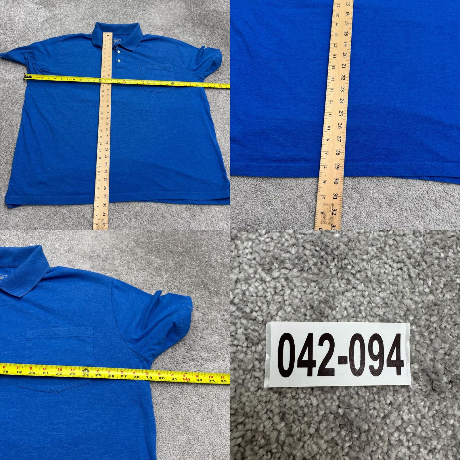 Vintage The Foundry Polo Shirt Mens 3XL Royal Blue Short Sleeve Pocket Preppy Size US XXL / EU 58 / 5 - 8 Thumbnail