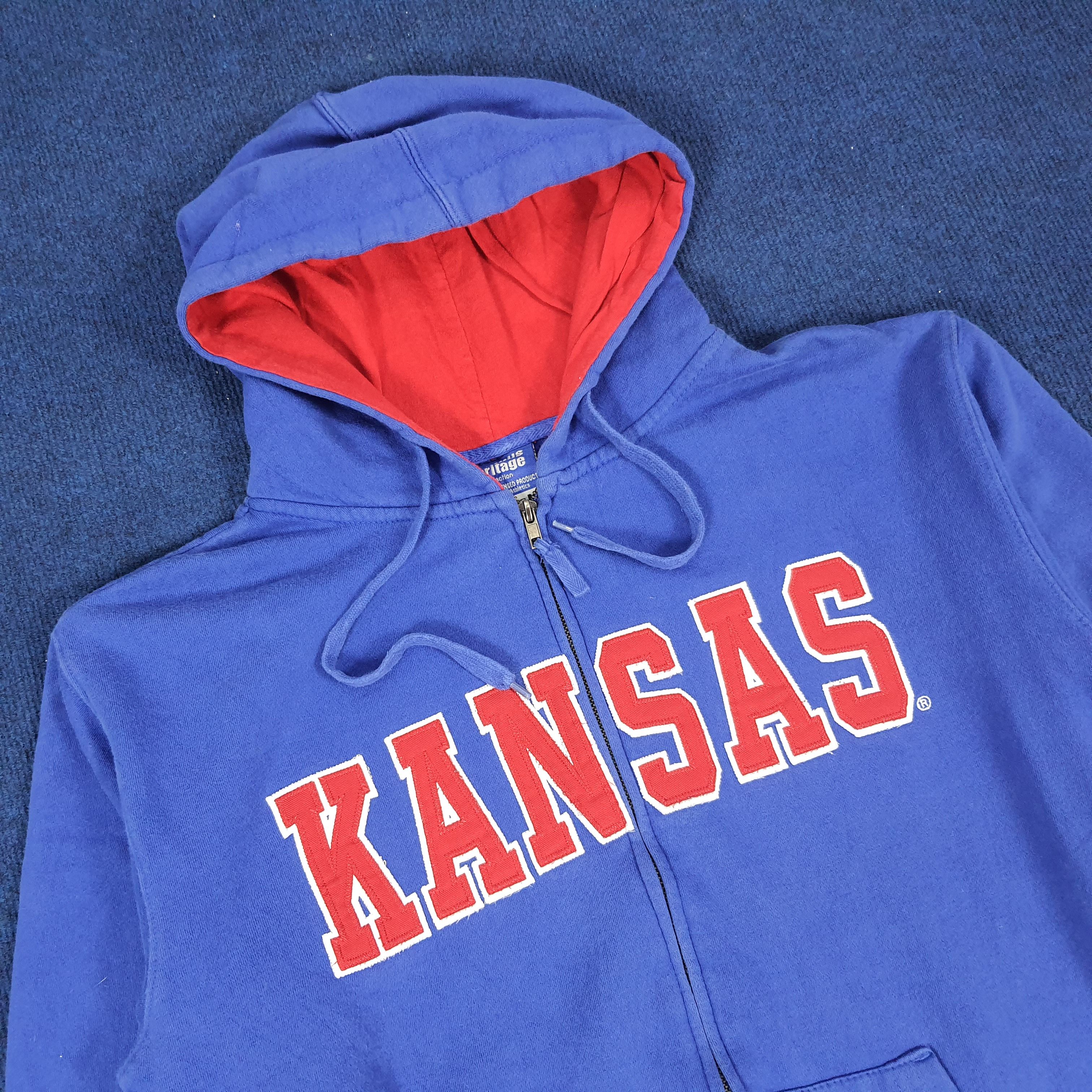 Vintage Vintage KANSAS Campus Heritage Hoodies Size US M / EU 48-50 / 2 - 2 Thumbnail