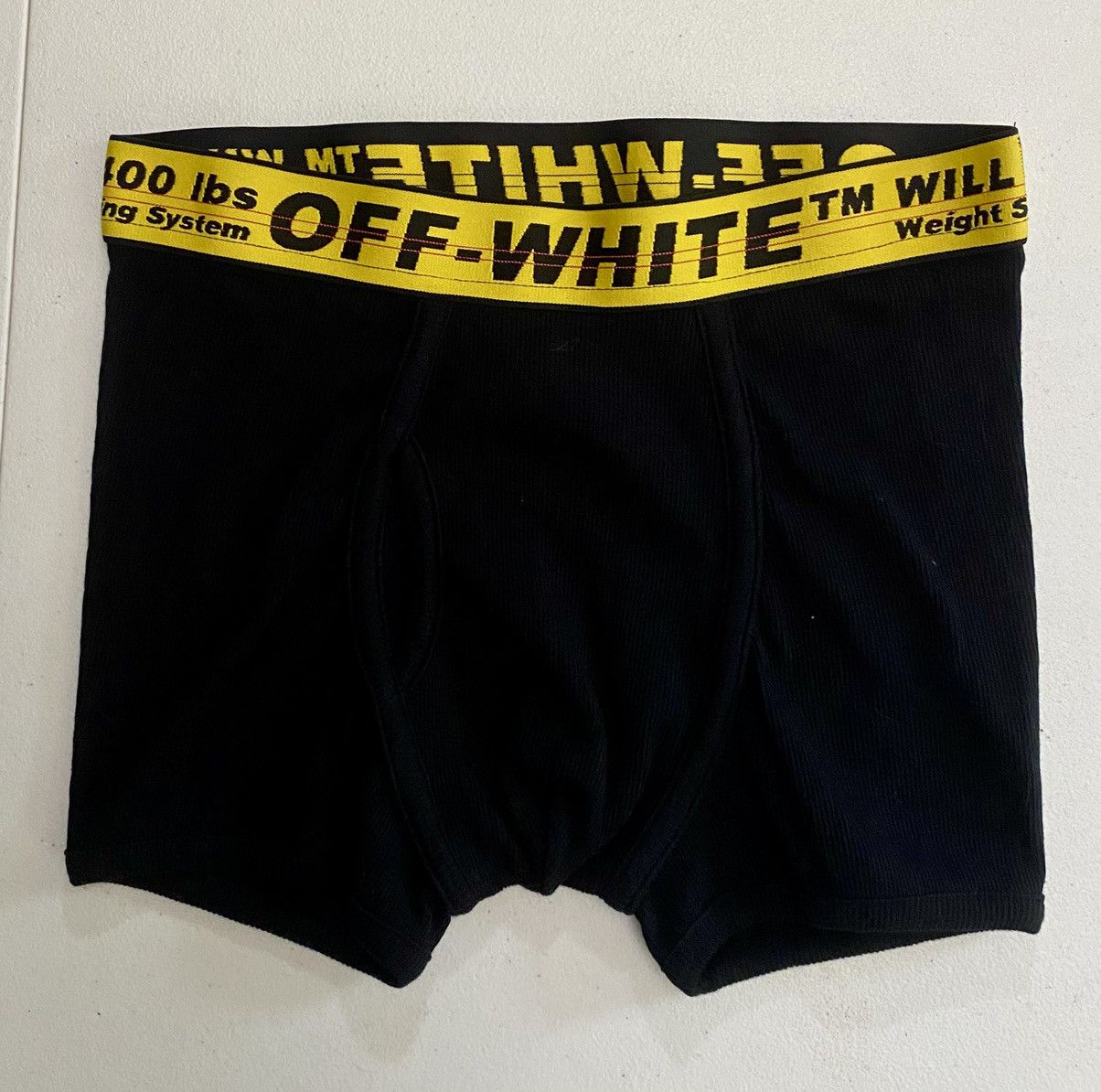 Off-White Off-White Industrial Tape Black Stretch Cotton Boxers S Size 30 - 1 Thumbnail