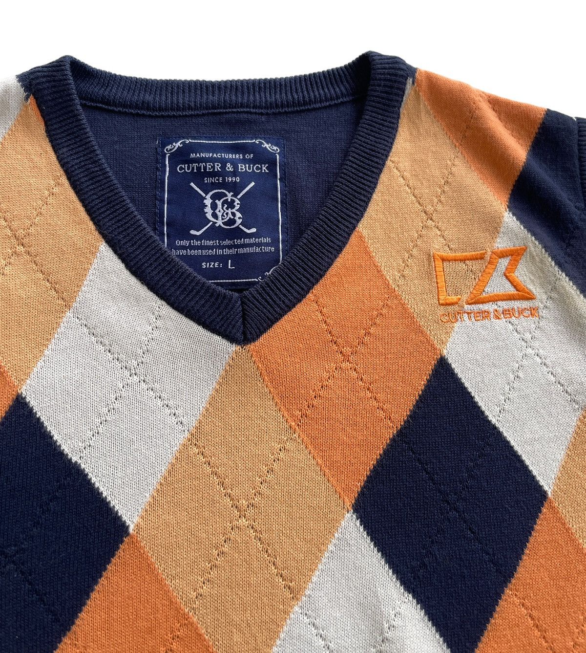 Cutter & Buck Cutter & Buck Argyle Sweater Vest Knitted Size US L / EU 52-54 / 3 - 3 Thumbnail