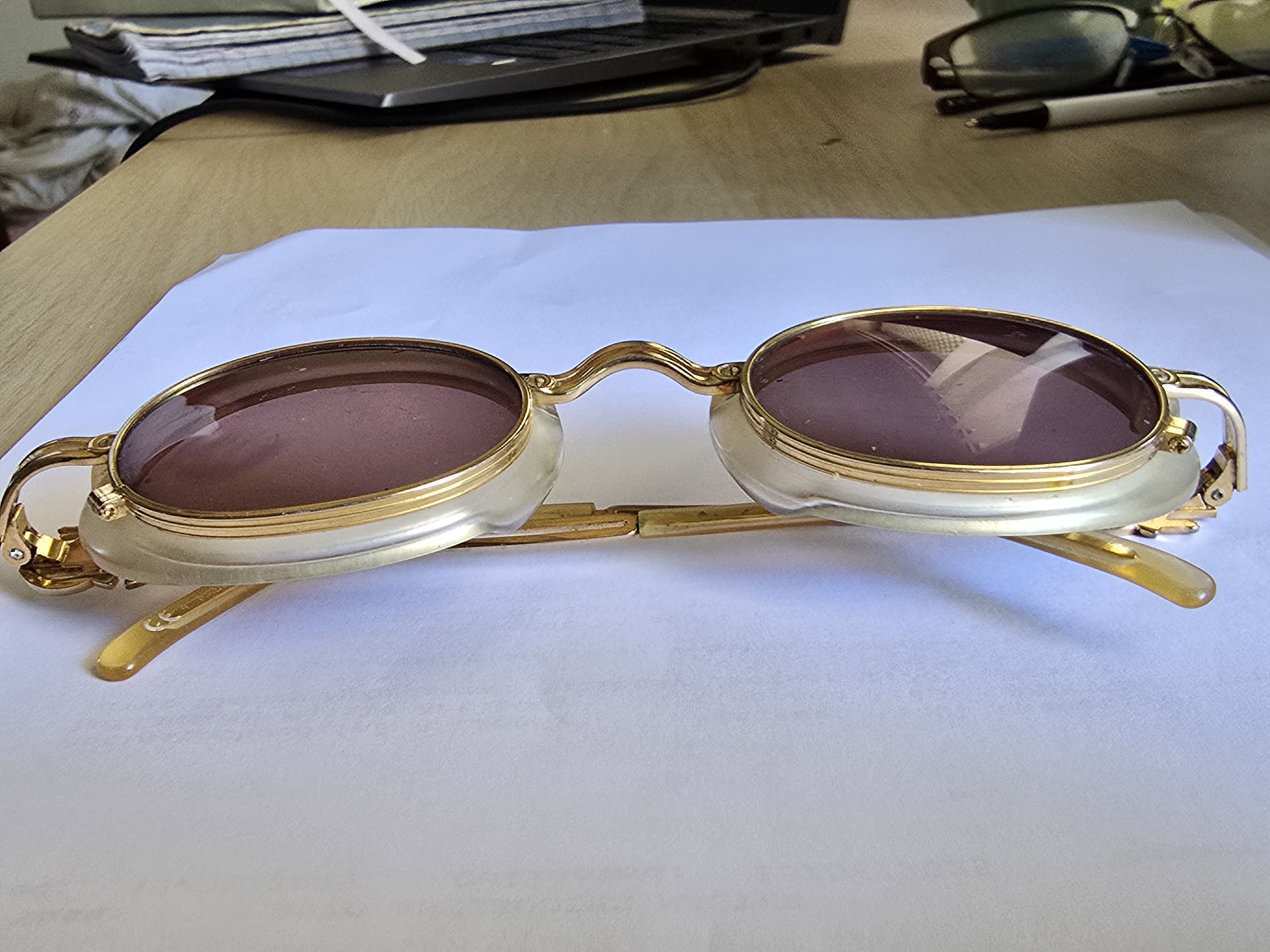 Jean Paul Gaultier 58-5201 Gold Translucent Goggle Sunglasses Size ONE SIZE - 4 Thumbnail