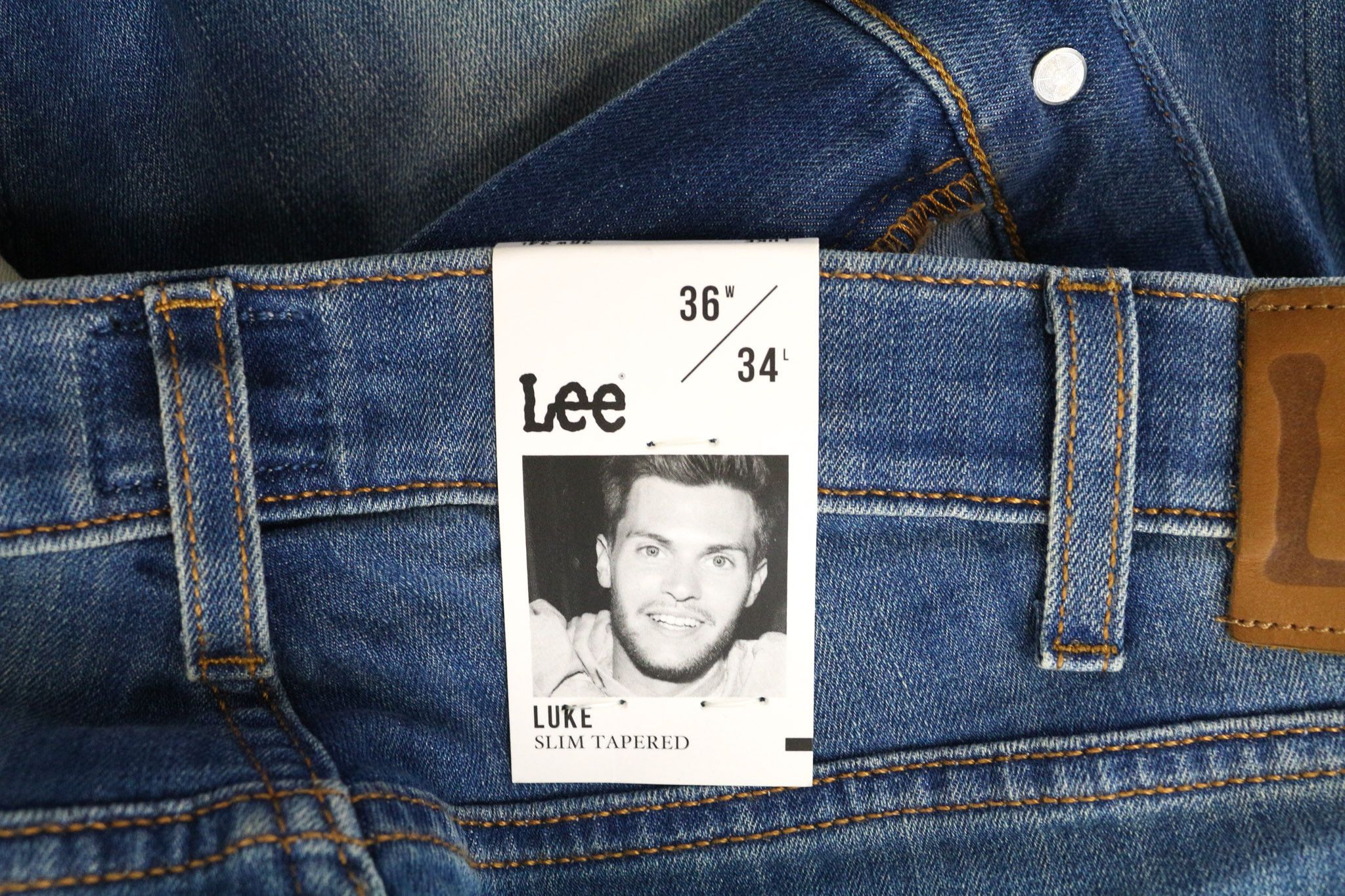Lee LUKE W36/L34 Slim Taper Blue Stretch Jeans 75582 Size US 36 / EU 52 - 7 Thumbnail
