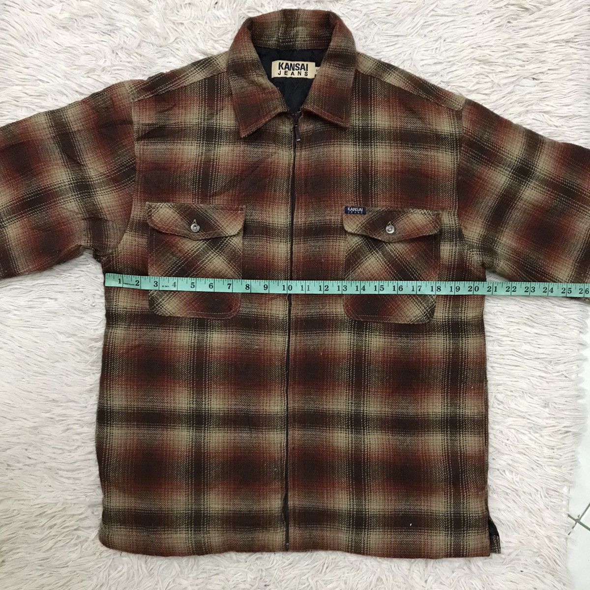 Japanese Brand × Kansai Yamamoto × Vintage VINTAGE KANSAI JEANS PLAID FLANNEL JACKET Size US M / EU 48-50 / 2 - 15 Thumbnail