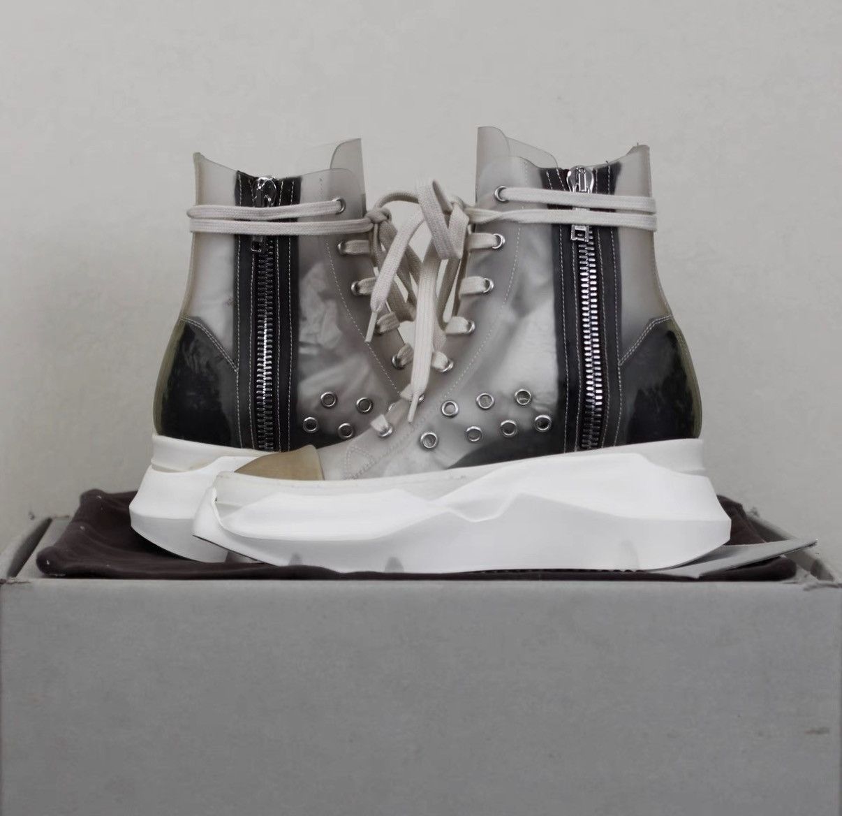 Rick Owens Rick Owens PVC Transparent High-Tank Platform Sneakers Size US 6 / IT 36 - 5 Thumbnail