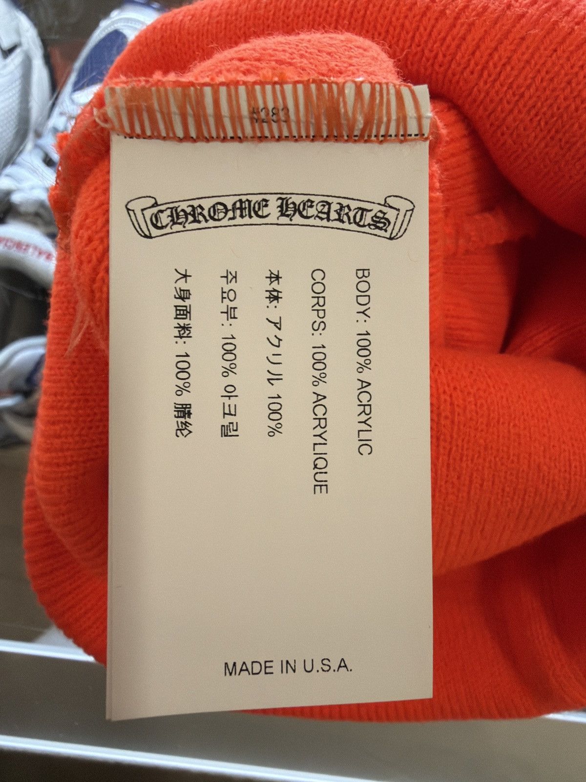 Chrome Hearts CHROME HEARTS LOGO BEANIE ORANGE Size ONE SIZE - 6 Thumbnail