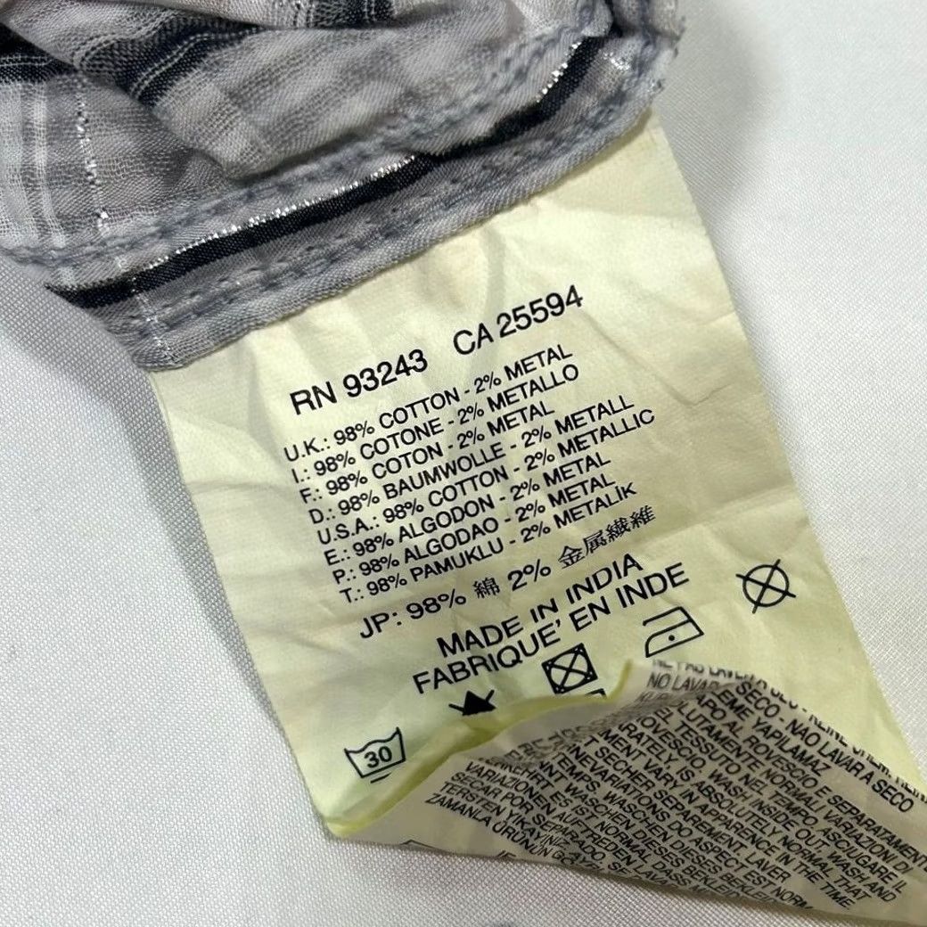 Diesel Diesel Womens Medium Gray Slim Fit Plaid Button Down Shirt Size M / US 6-8 / IT 42-44 - 6 Thumbnail