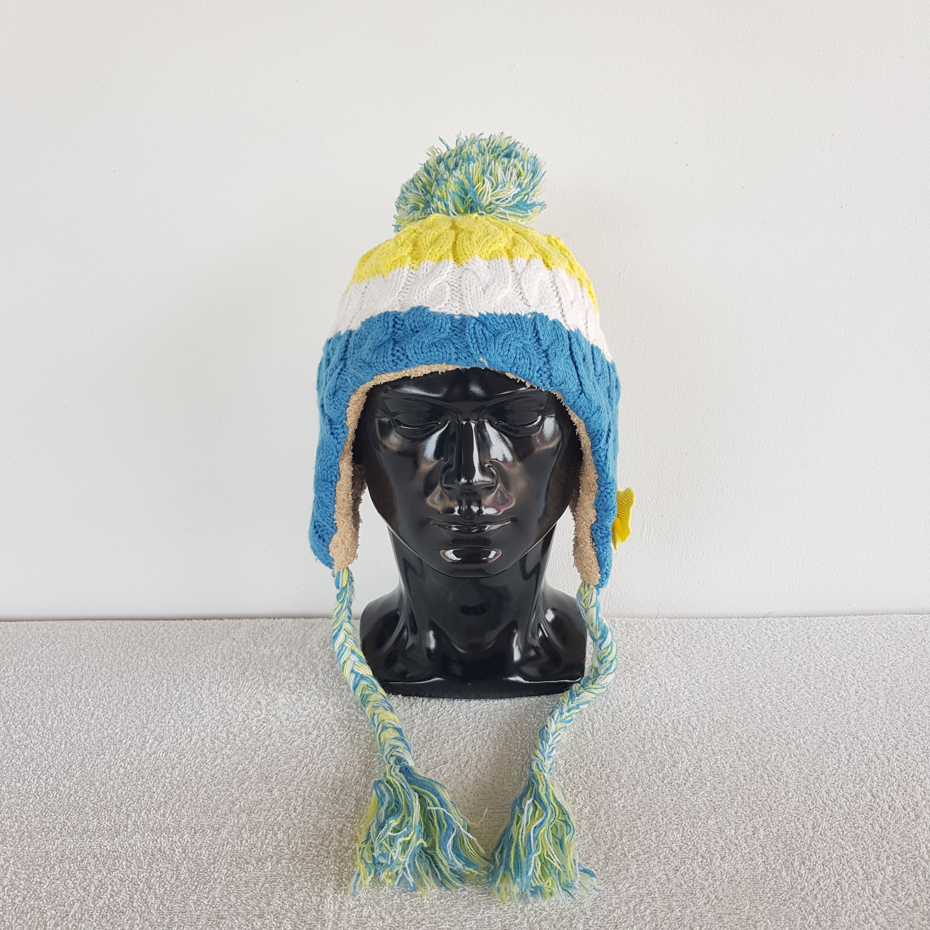 Other Vintage Japanese Earflap Beanie Fair Isle Knit Snow Caps Hat Size ONE SIZE - 2 Thumbnail