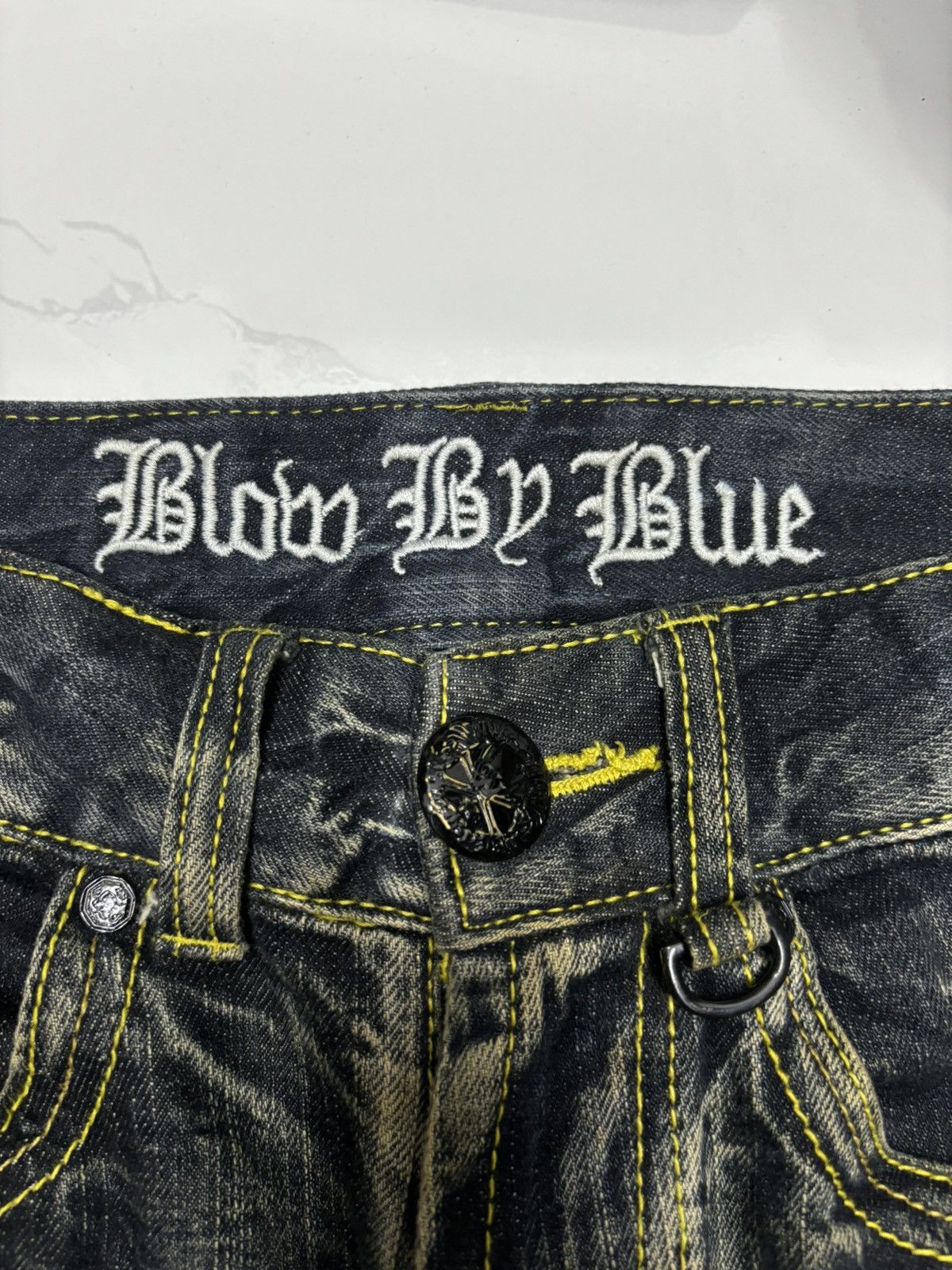 Kapital 🔥RARE PUNK CLAWMARK BLOW BY BLUE DISTRESSED DENIM JEANS Size US 28 / EU 44 - 11 Thumbnail