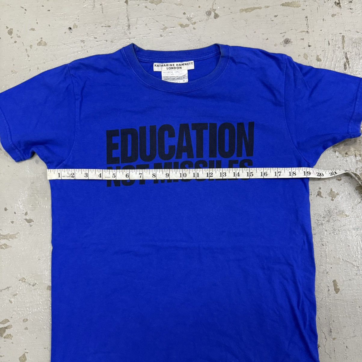 Katharine Hamnett London Rare Vintage Katharine Hamnett "Education Not Missiles" Tee Size US M / EU 48-50 / 2 - 7 Thumbnail