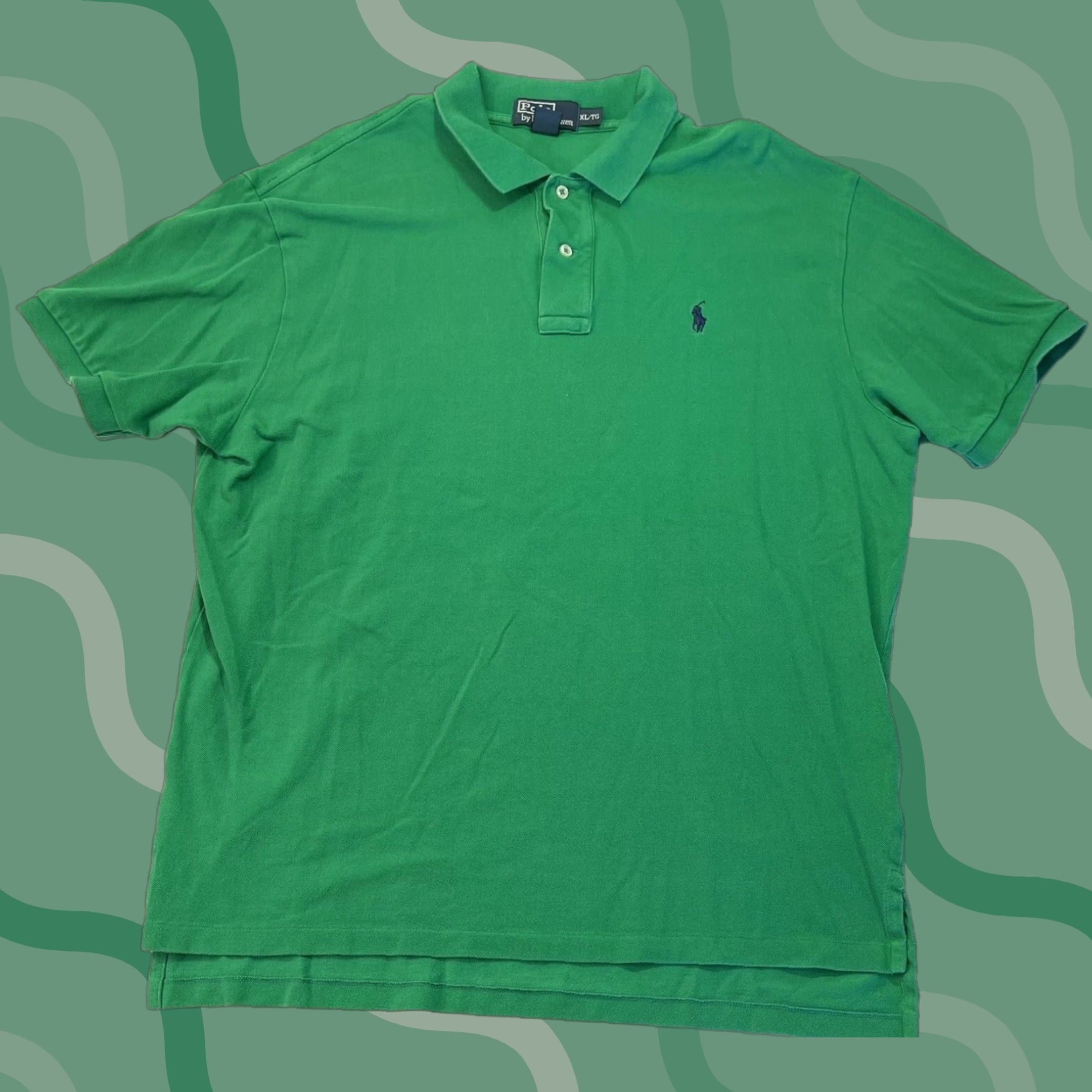 Polo Ralph Lauren VINTAGE Polo Ralph Lauren Polo Shirt Golf Mens XL Green 90s Short Sleeve Classic Logo Men Size US XL / EU 56 / 4 - 1 Thumbnail
