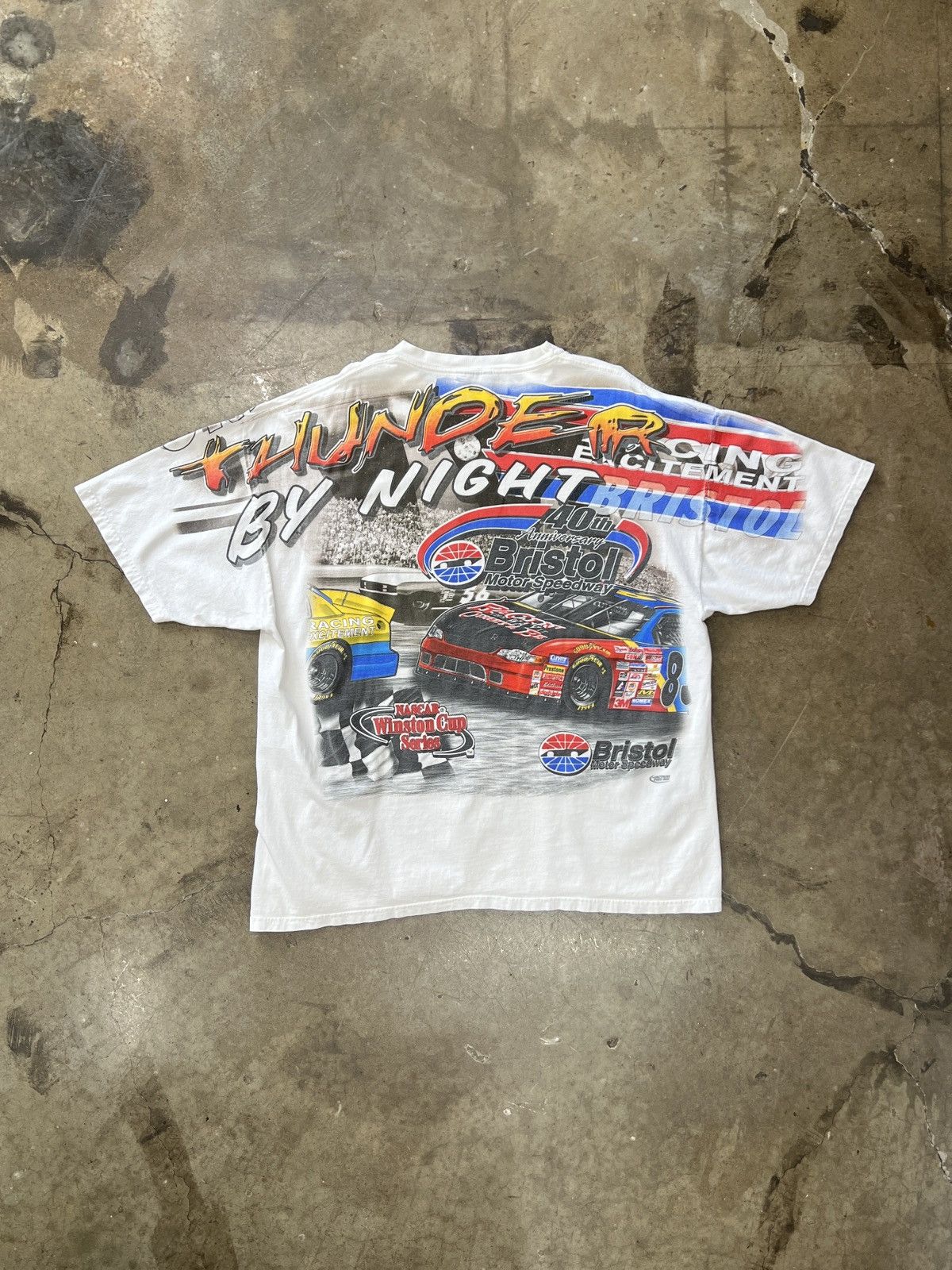 NASCAR Vintage NASCAR Winston Cup AOP Bristol Motorsports Tee XL Size US XL / EU 56 / 4 - 5 Thumbnail