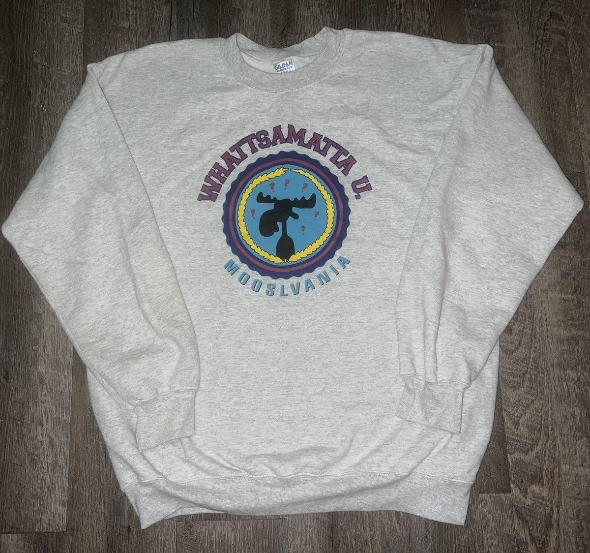 Vintage Vintage Rocky & Bullwinkle WHATTSAMATTA MOOSLVANIA Sweater Size US L / EU 52-54 / 3 - 1 Thumbnail