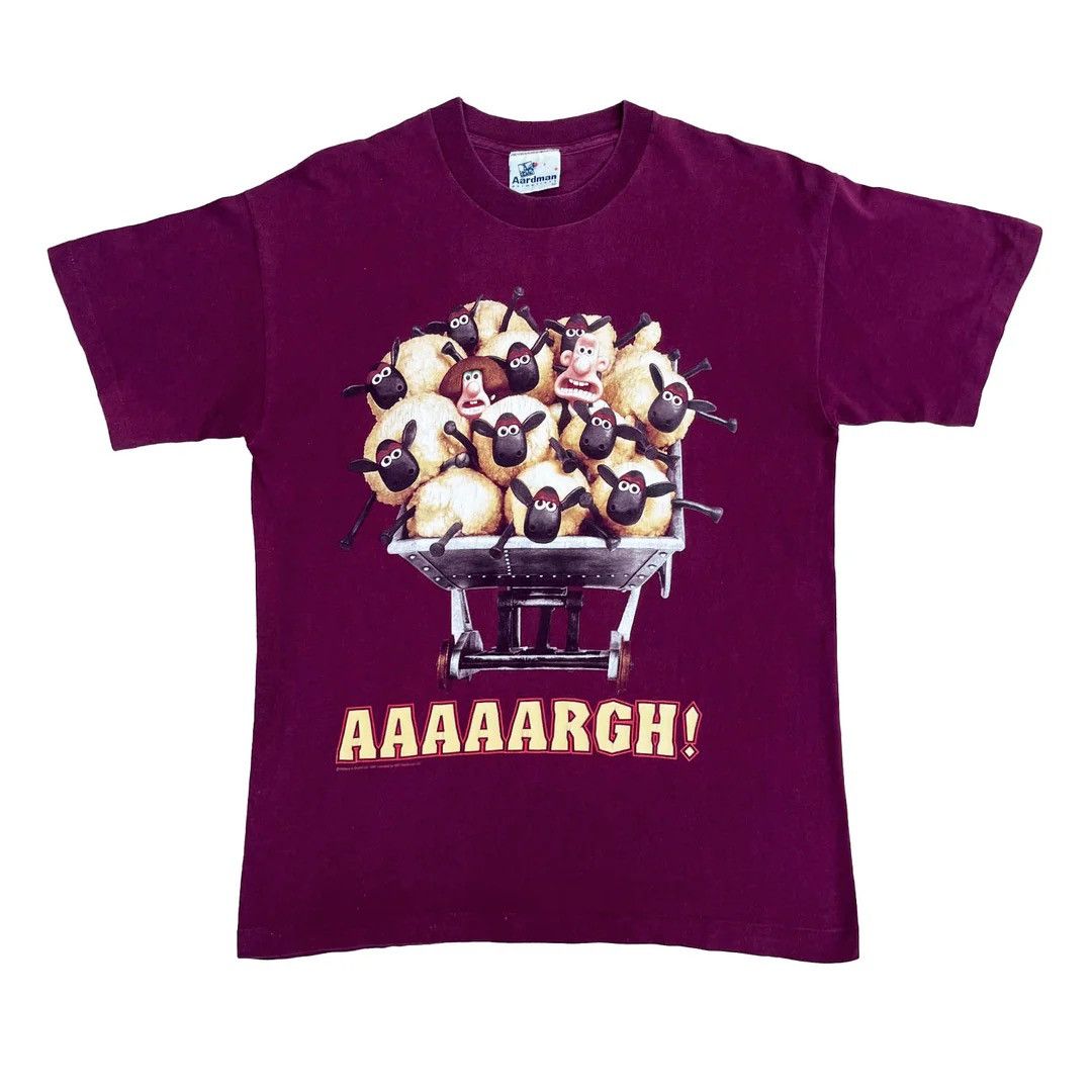 Wallace & Gromit 1990 90s Vintage Movie Promo T-Shirt