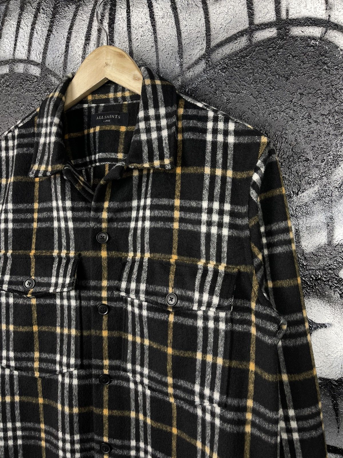 Allsaints × Flannel Allsaints Berthhold Shirt Button Up Men’s Size L Size US L / EU 52-54 / 3 - 4 Thumbnail