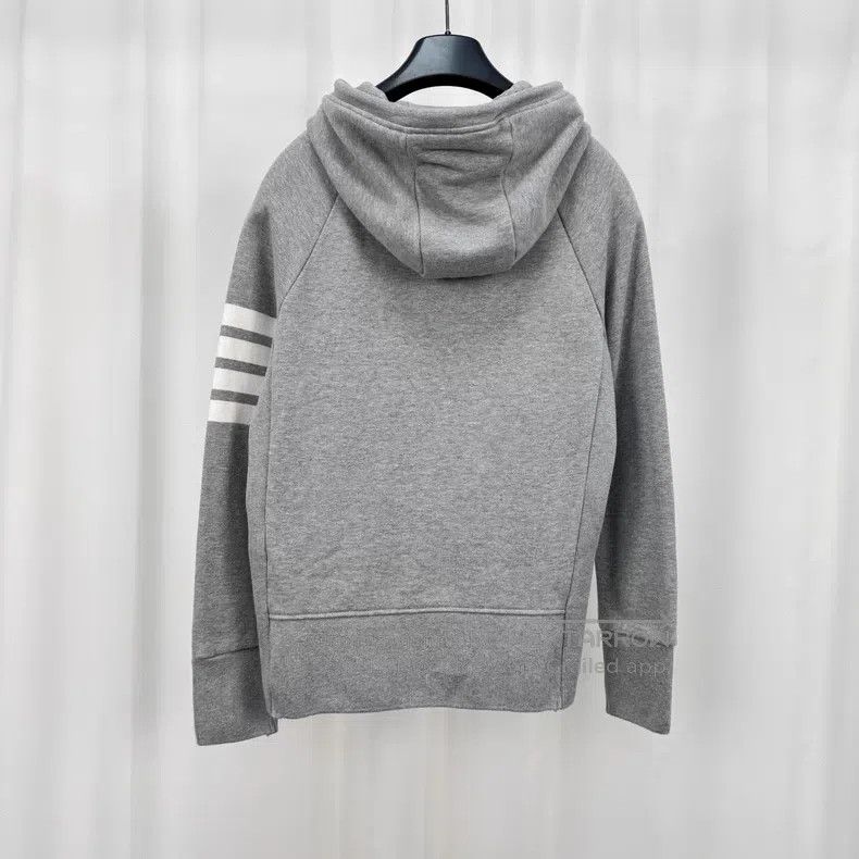 Thom Browne Thom Browne Gray Zip-Up Hoodie Size US S / EU 44-46 / 1 - 2 Thumbnail