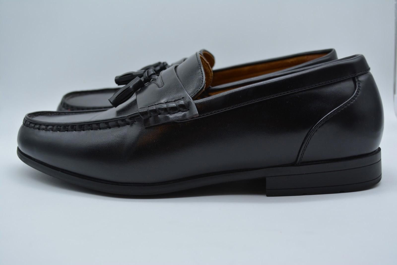 Buscemi Nunn Bush Dress Shoe Black Vegan Tassel Loafers Size 11 Size US 11 / EU 44 - 2 Thumbnail