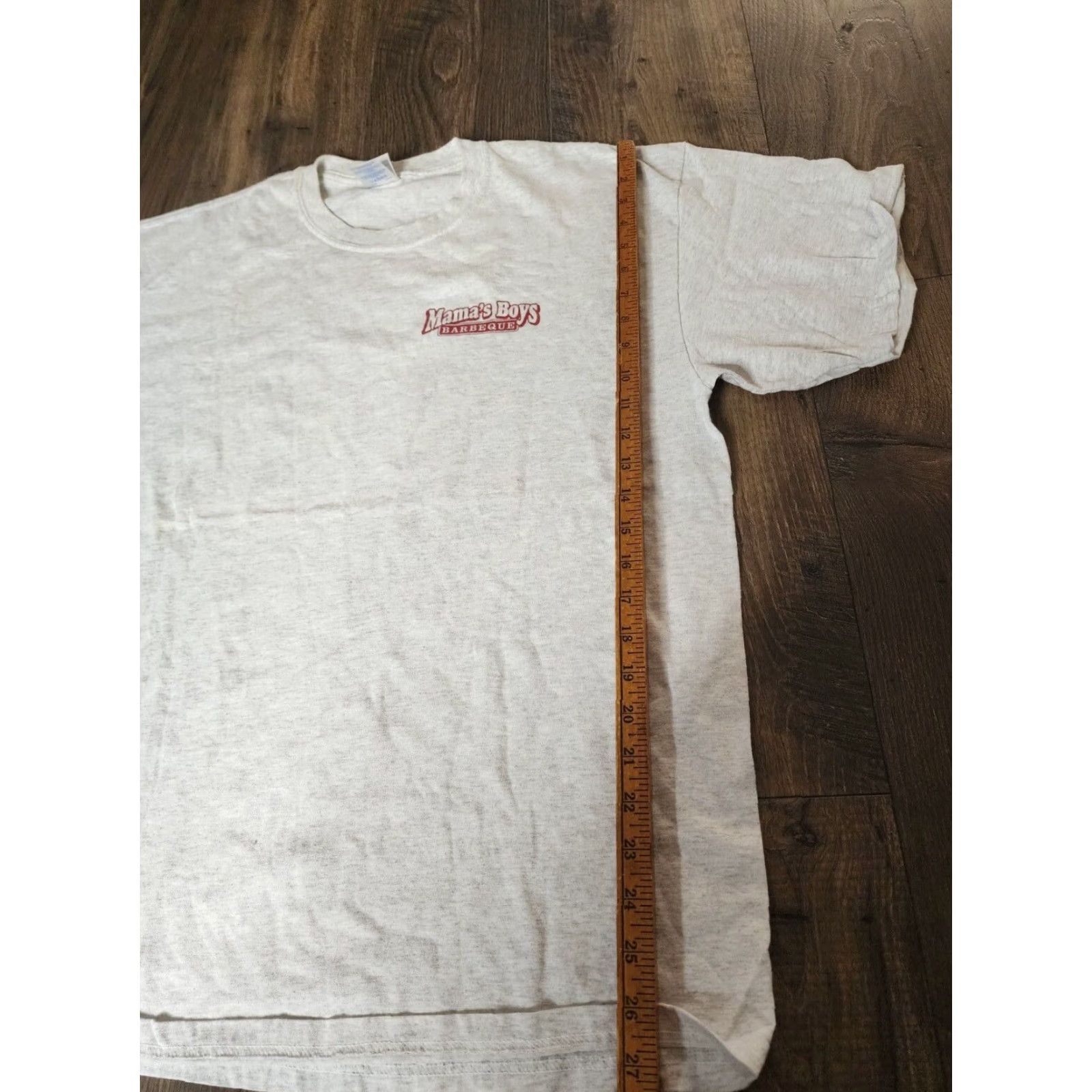 Gildan Gildan Mens XL Double Sided Graphic Print BBQ T Shirt Gray Distressed Short Sleeve Size US XL / EU 56 / 4 - 3 Thumbnail