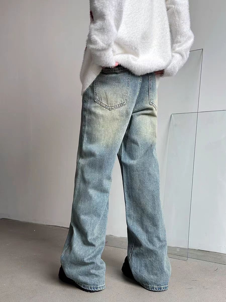 Japanese Brand × Jean Street yellow clay dye washed baggy jeans Size US 30 / EU 46 - 3 Thumbnail