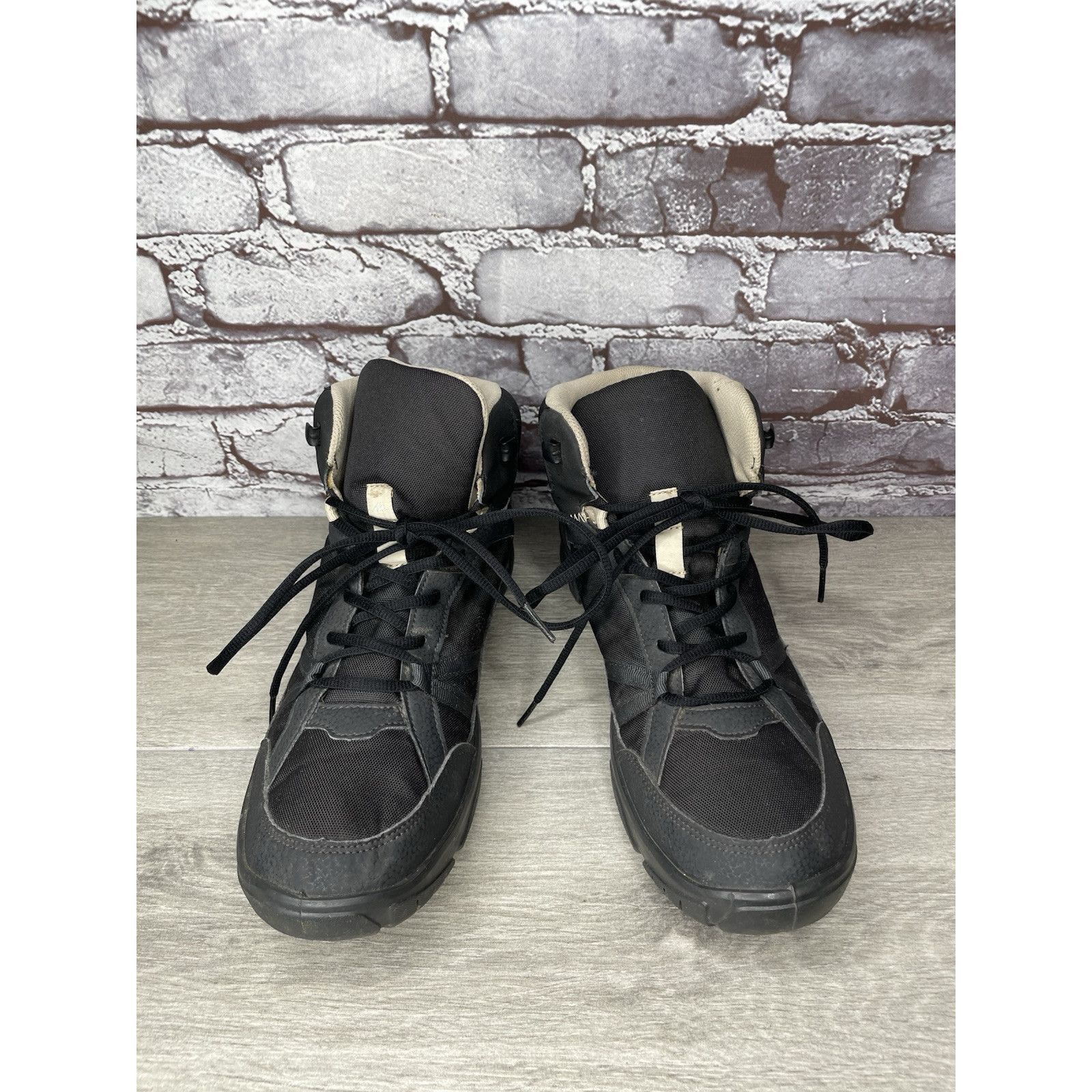 Other Quechua NH100 Black Mesh Lace Up Synthetic Mid Hiking Boots Size US 11.5 / EU 44-45 - 2 Thumbnail