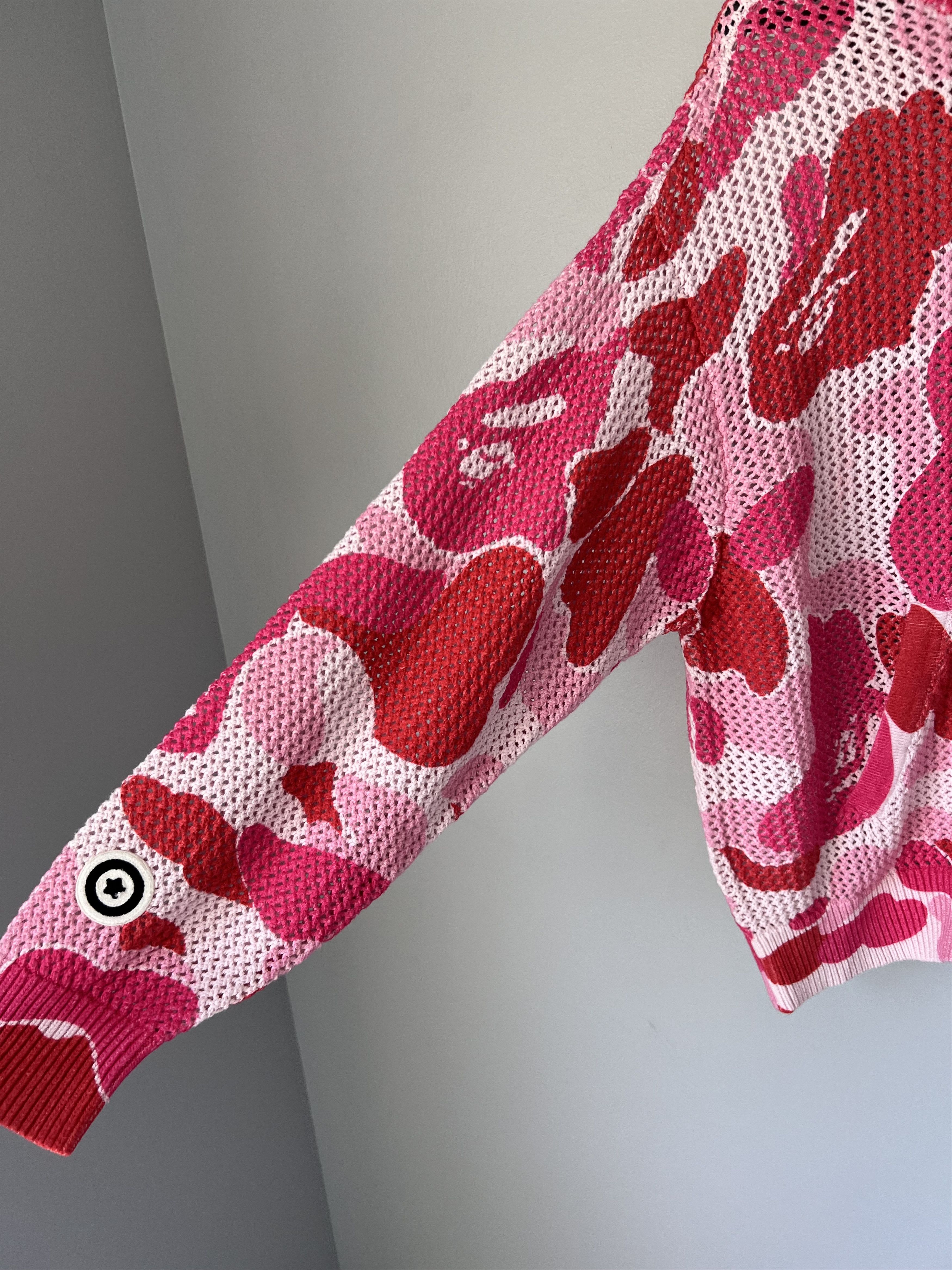 Bape Bape ABC Camo Full Zip Shark Sweatshirt in Pink Size US XXL / EU 58 / 5 - 5 Thumbnail