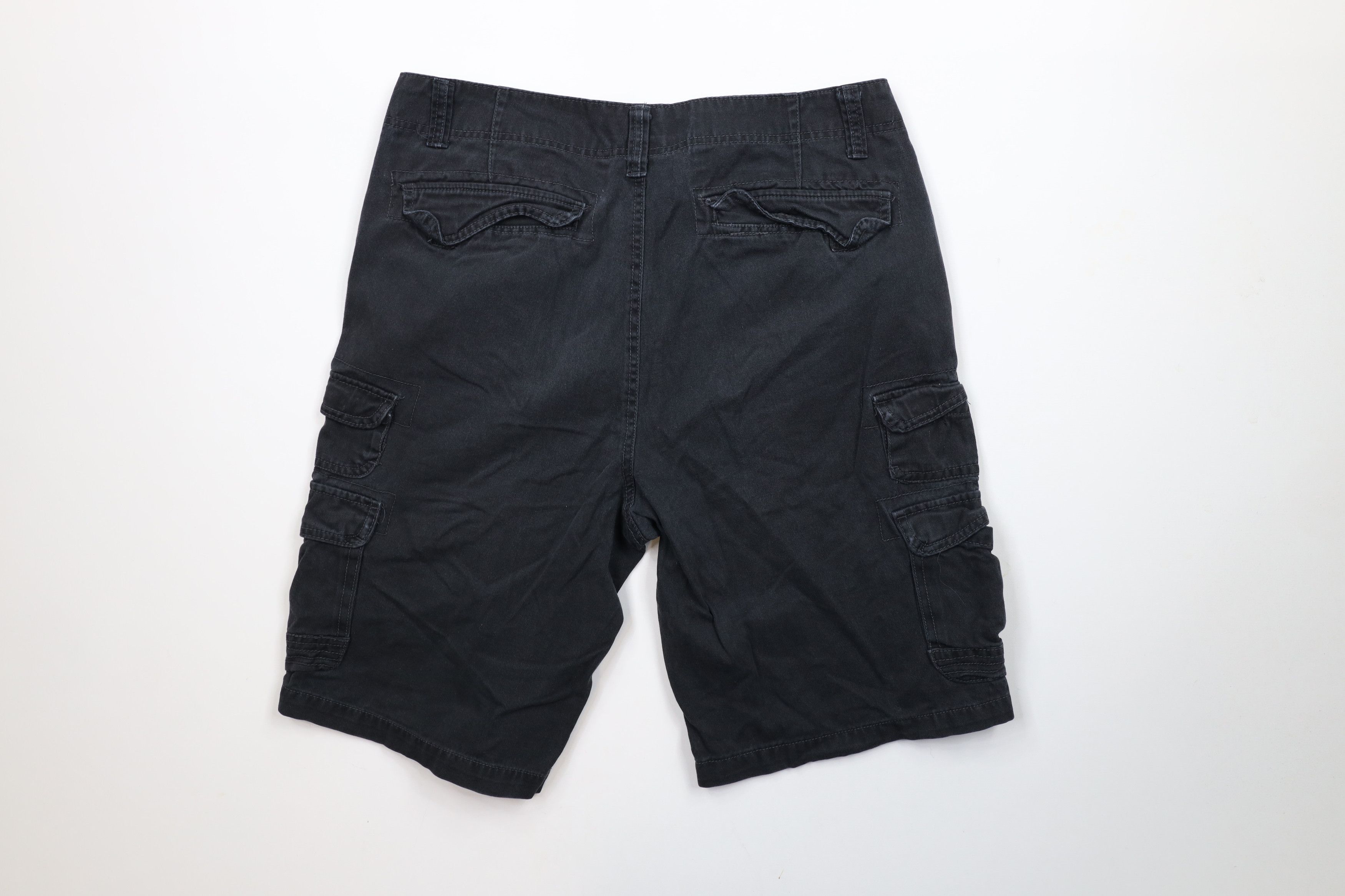 Ocean Pacific × Vintage Vintage 90s Y2K Ocean Pacific OP Cargo Shorts Black Cotton Size US 34 / EU 50 - 9 Thumbnail