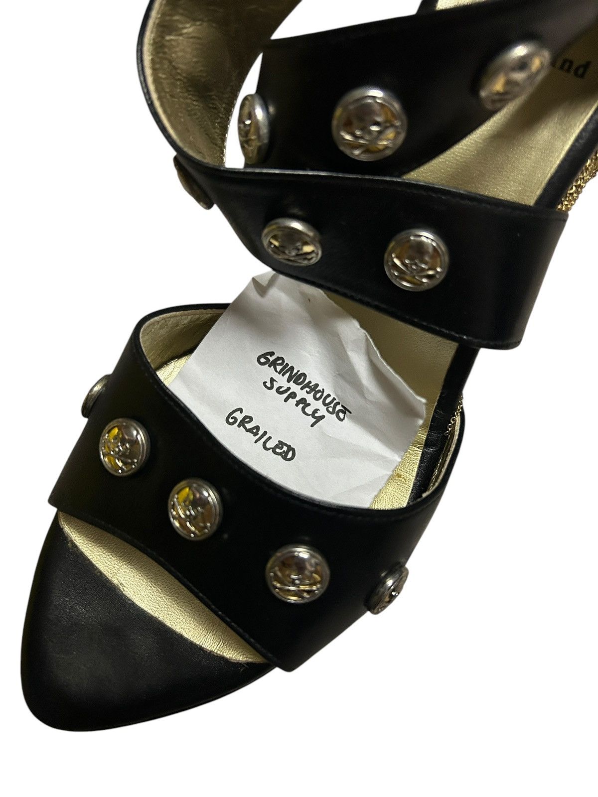 Mastermind World Runway Chain Fringe Strap Heels Size US 7 / IT 37 - 10 Thumbnail