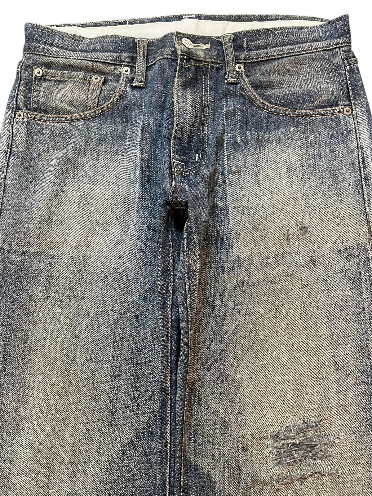 Edwin Vintage Edwin 503 Faded Wash Style Distress Jeans Size US 32 / EU 48 - 3 Thumbnail