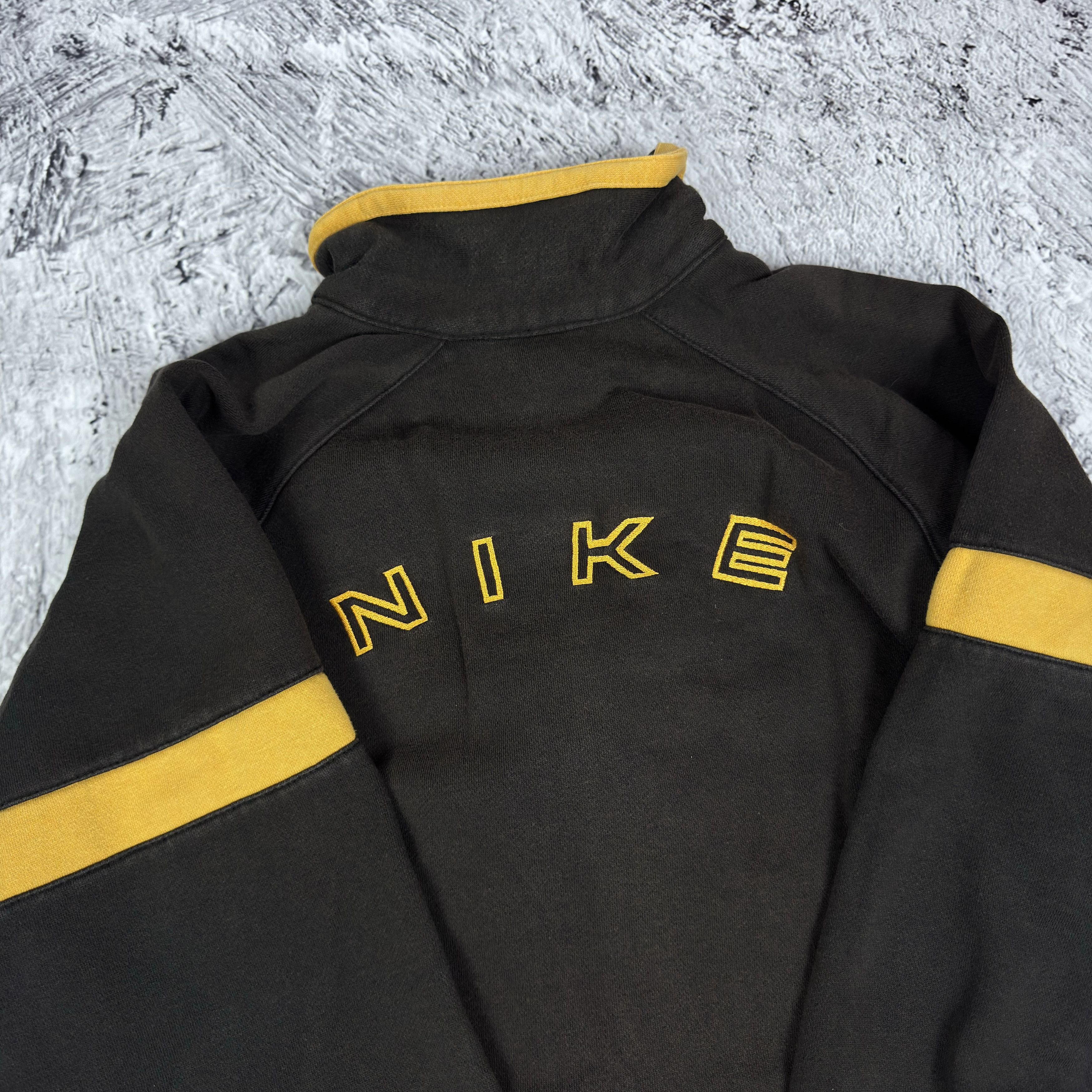 Nike Nike Brown Yellow Cotton Fleece Full Zip Sweatshirt M Size M / US 6-8 / IT 42-44 - 5 Thumbnail