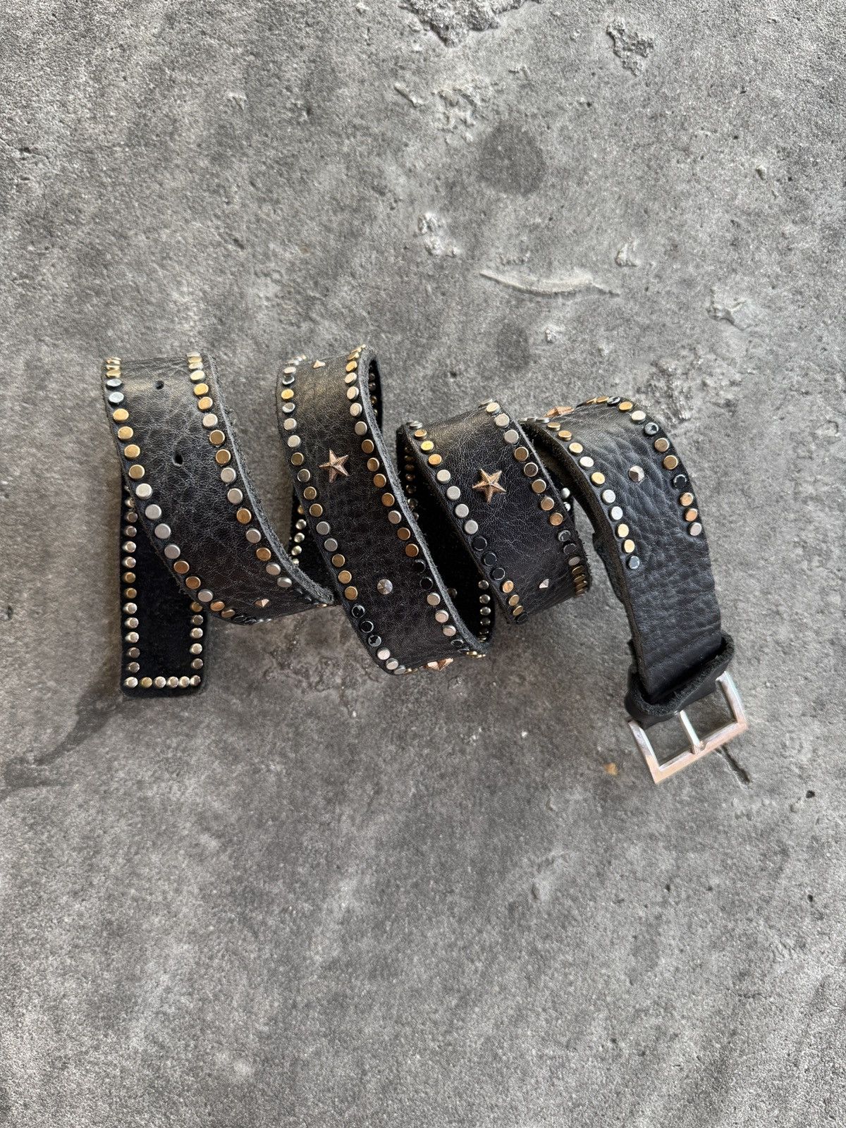 Japanese Brand Vintage Studded Leather Belt Size ONE SIZE - 1 Thumbnail