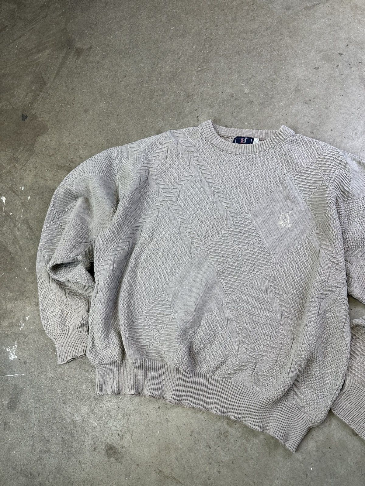 PGA Tour × Vintage 90s Vintage PGA Tour Knit Sweater XL Cable Knit Size US XL / EU 56 / 4 - 2 Thumbnail