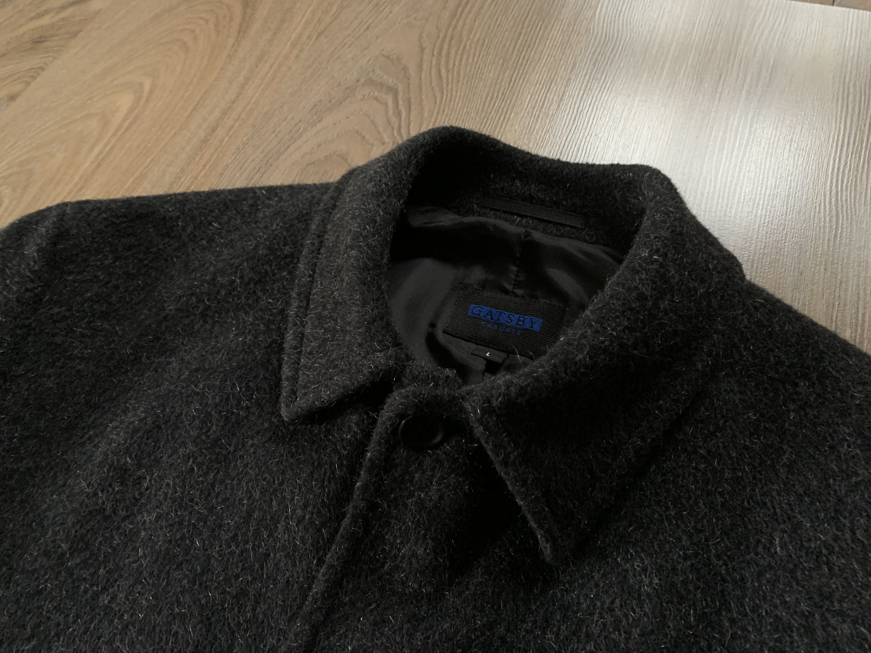Designer × Vintage Gatsby Casuals Black Long Wool Coat Size US L / EU 52-54 / 3 - 6 Thumbnail