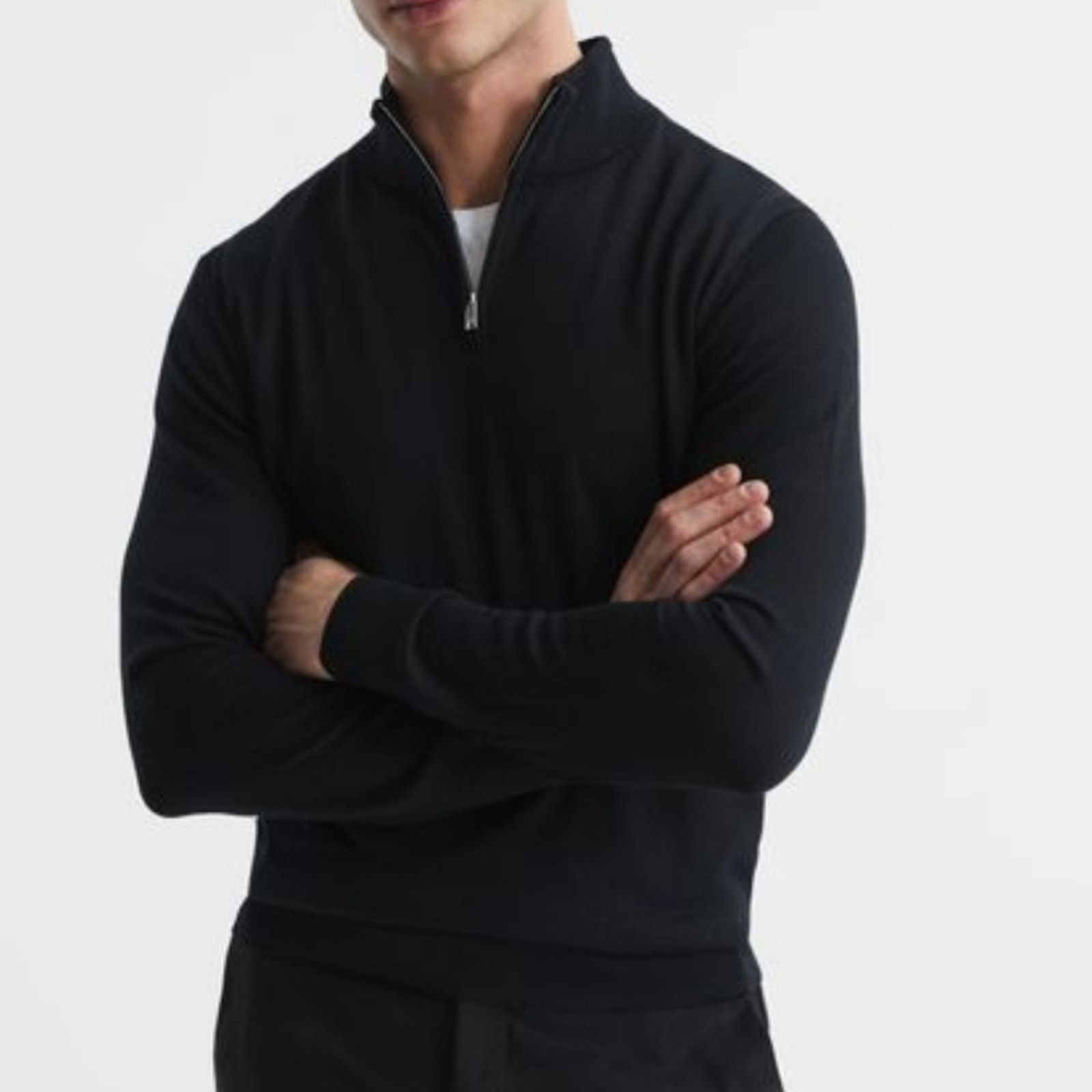 Reiss REISS BLACKHALL MERINO WOOL 1/2 ZIP FUNNEL NECK JUMPER MEN S Size US S / EU 44-46 / 1 - 1 Thumbnail