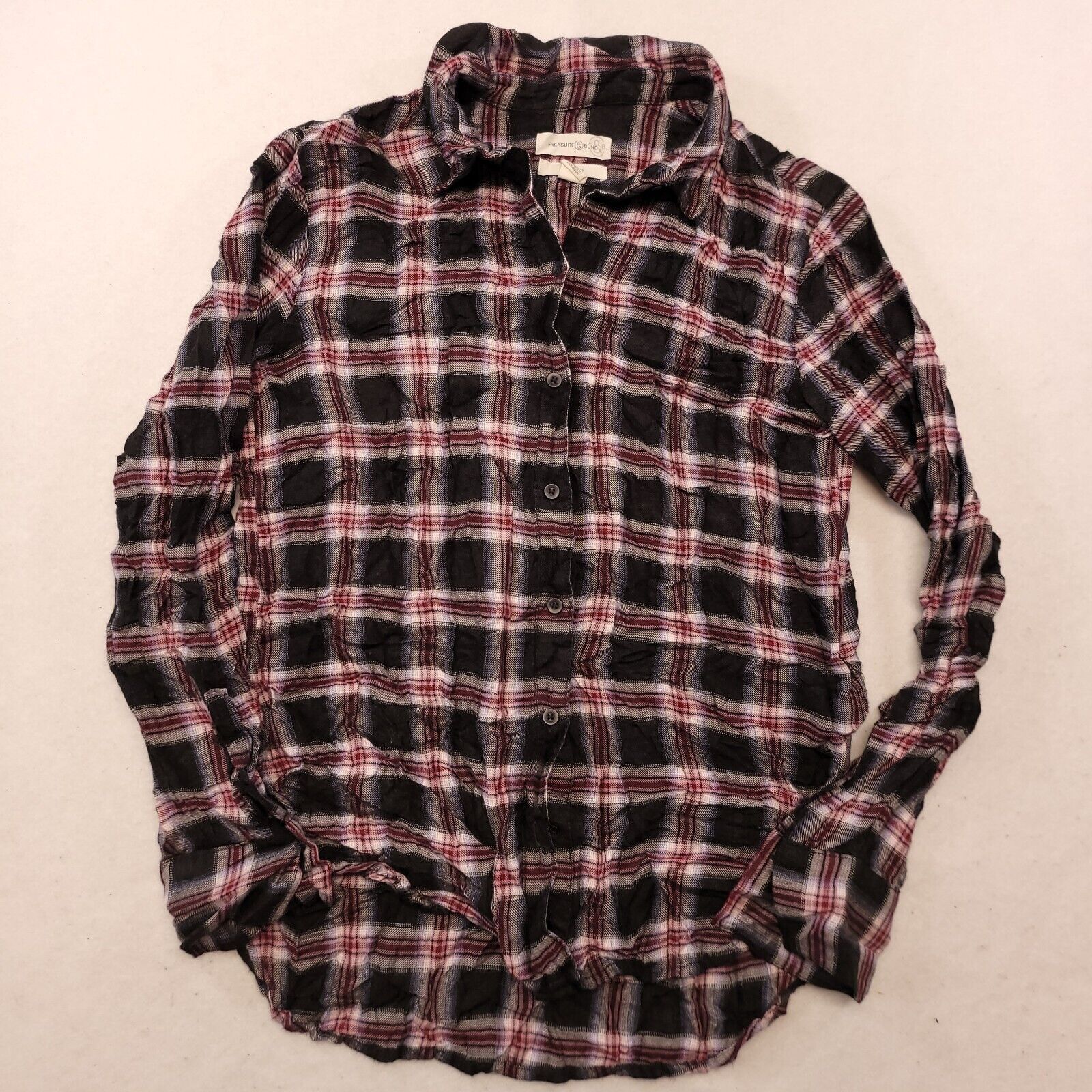 Treasure & Bond Treasure & Bond Tartan Flannel Button Up Shirt Mens Size 2XS Size US XXS / EU 40 - 2 Thumbnail