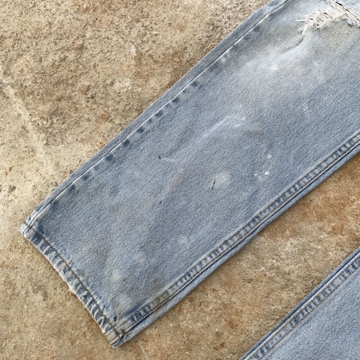 Levi's × Vintage Vintage Thrashed 90 Levi’s Made In USA 505 Denim Jean Pants Size US 34 / EU 50 - 2 Thumbnail