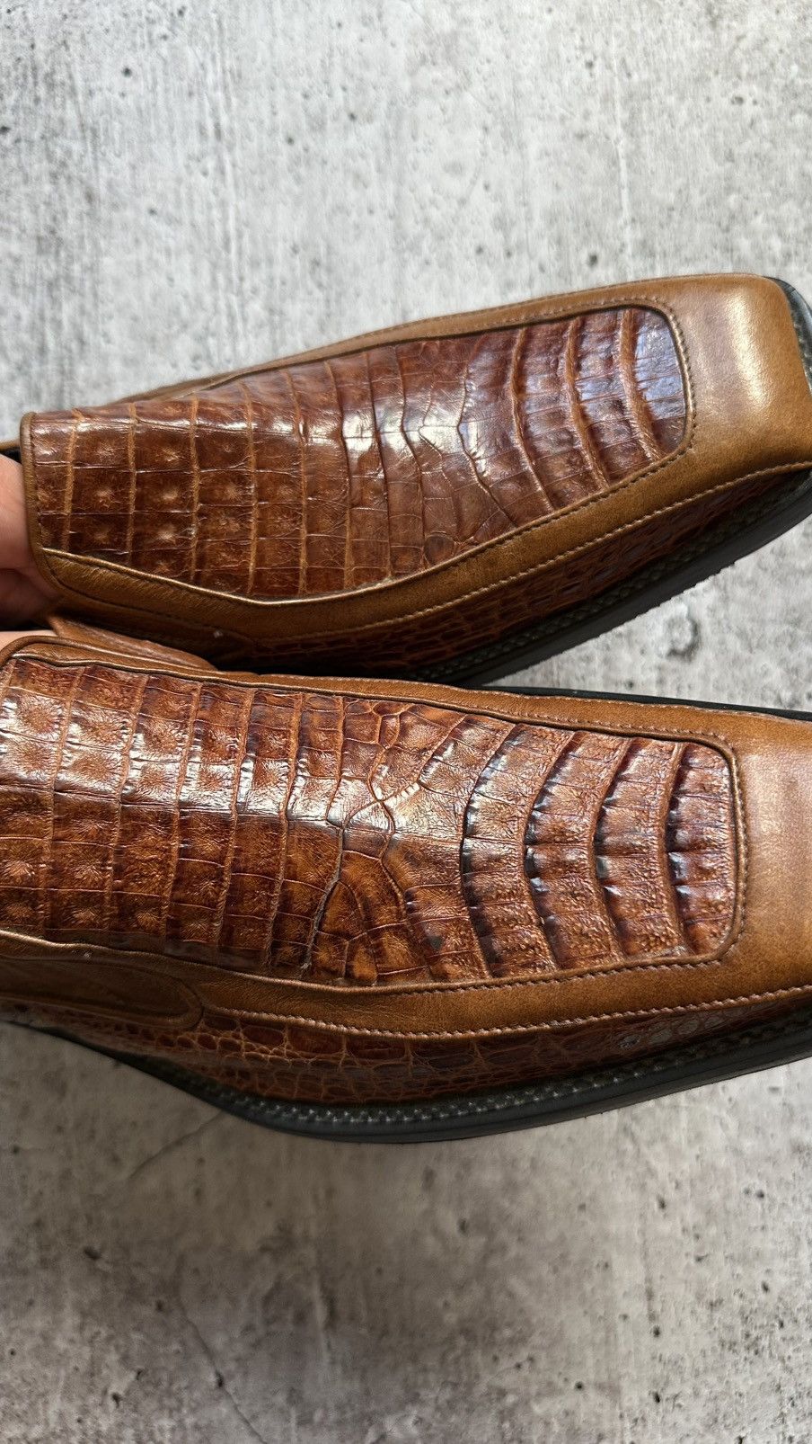 J.M. Weston J.M. Weston Very Rare Vintage Alligator Leather Formal Shoes Size US 8 / EU 41 - 3 Thumbnail