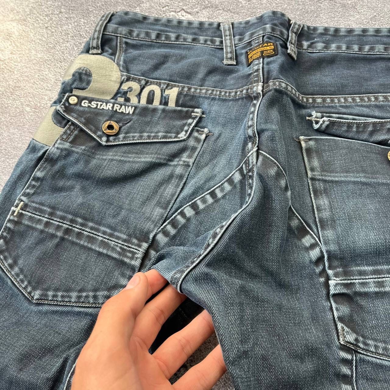G-Star Vintage g-star big logo raw cargo multi pocket jeans y2k Size US 33 - 12 Thumbnail