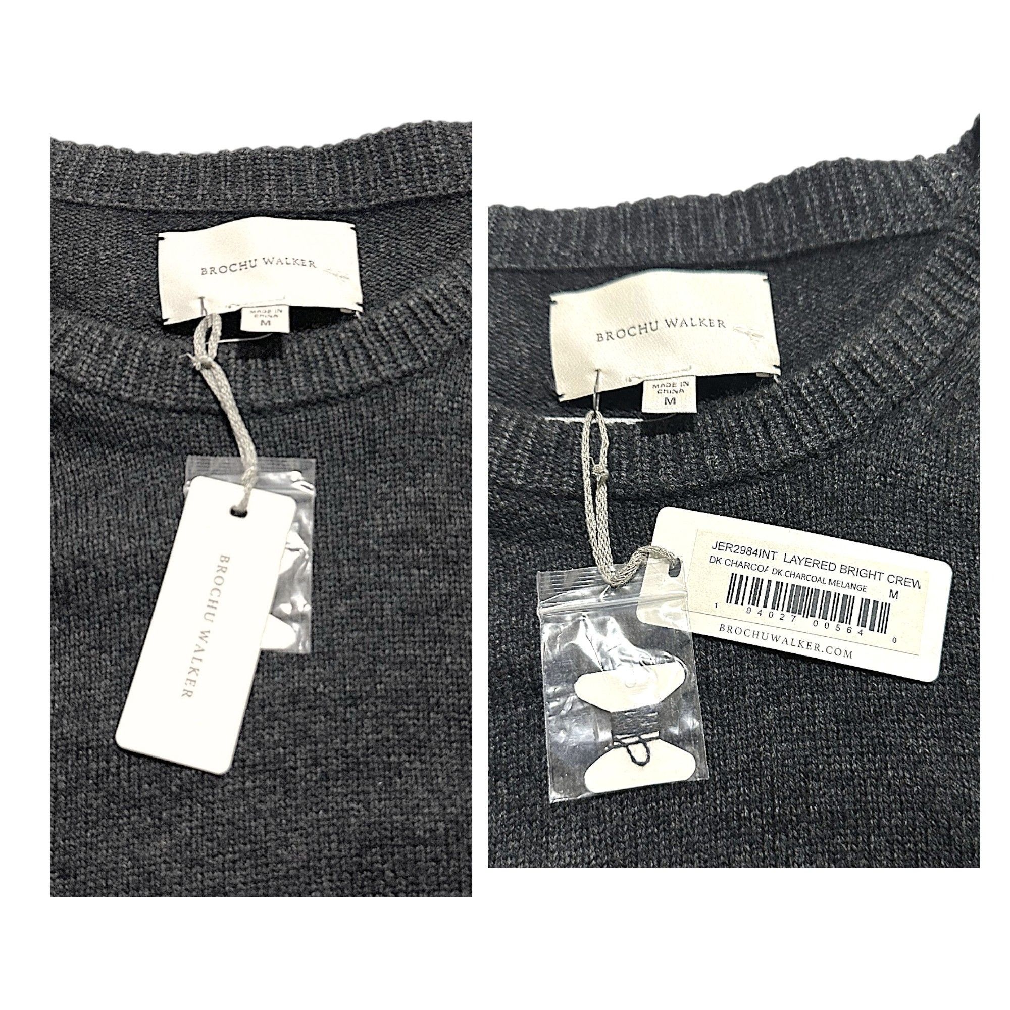 Brochu Walker Brochu Walker Layered Wool-Cashmere Sweater, Size M, New wit Size M / US 6-8 / IT 42-44 - 3 Thumbnail