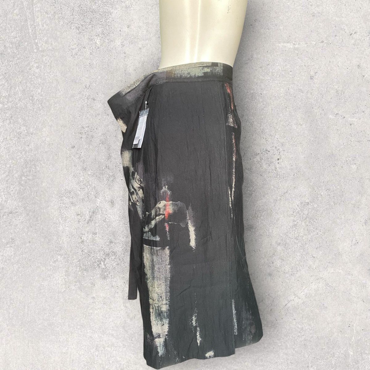 Yohji Yamamoto AW24 Linen Blend Paint Skirt Size M / US 6-8 / IT 42-44 - 5 Thumbnail