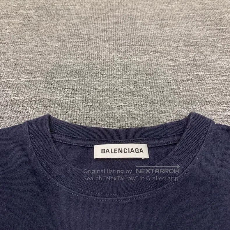Balenciaga Balenciaga Navy Blue Wheat Short Sleeve/M Size Size US M / EU 48-50 / 2 - 9 Thumbnail